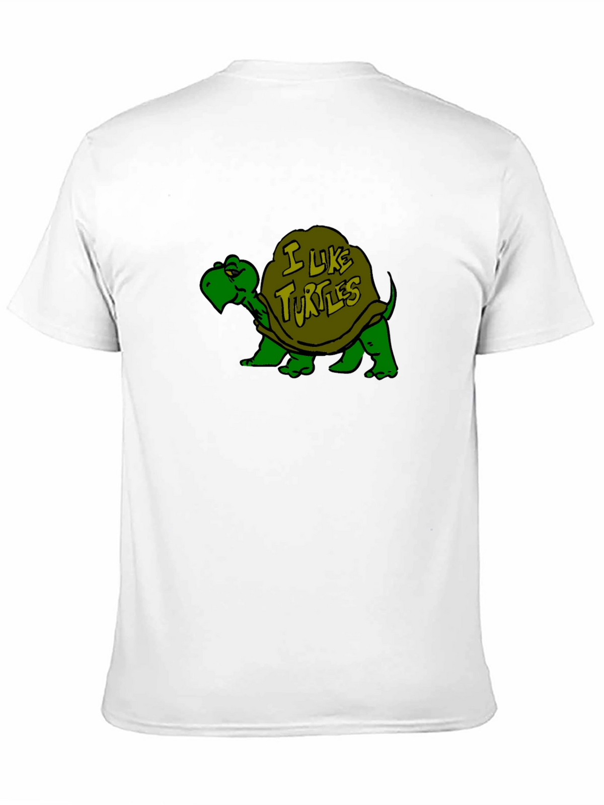 I Like Turtles Black T-Shirt
