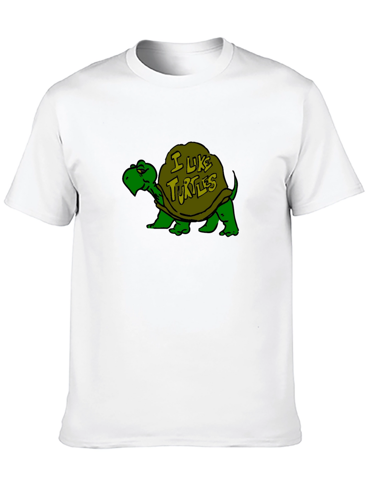I Like Turtles Black T-Shirt