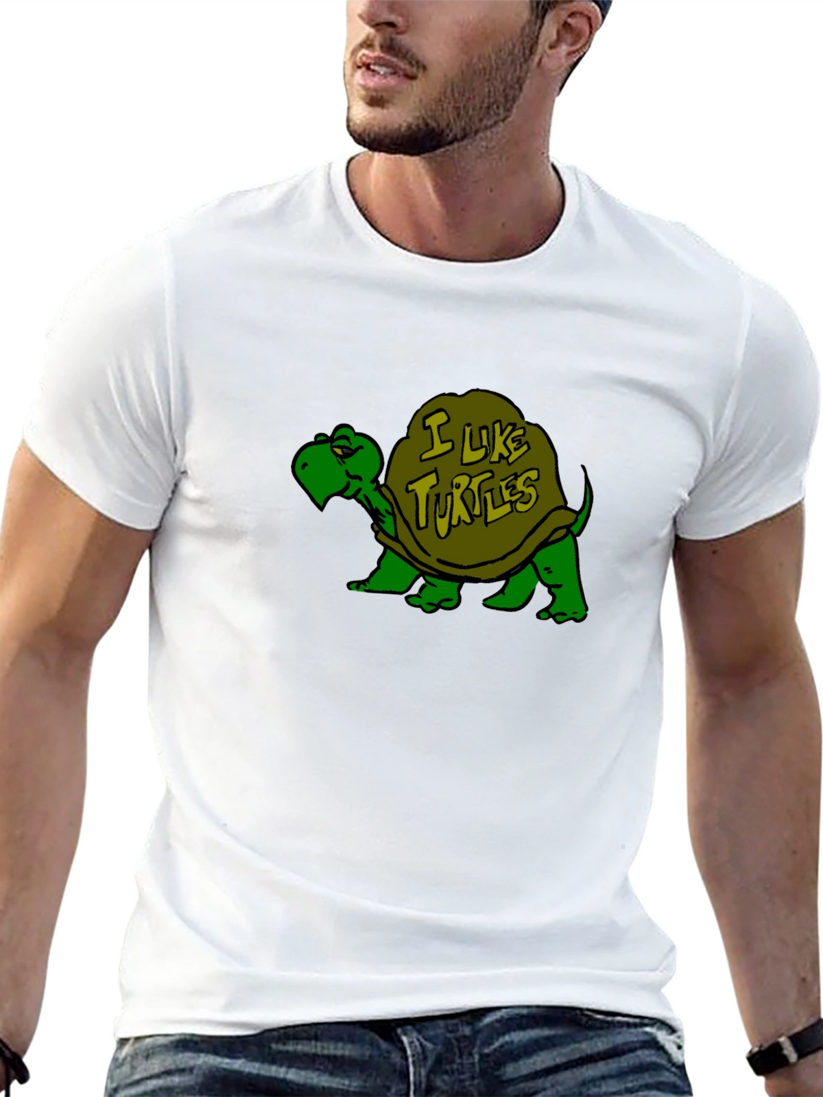 I Like Turtles Black T-Shirt