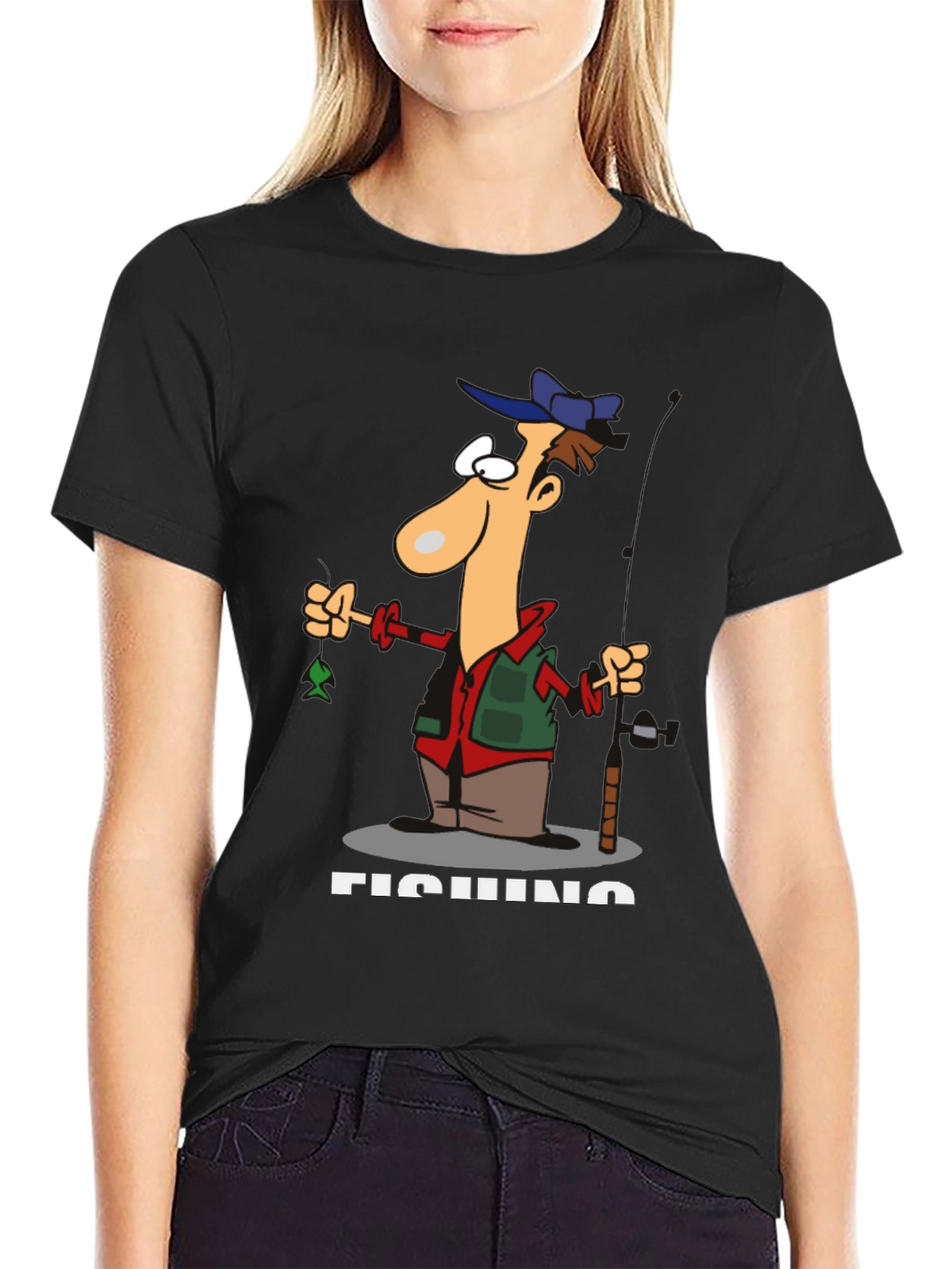 Funny Fishing Cartoon T-Shirt