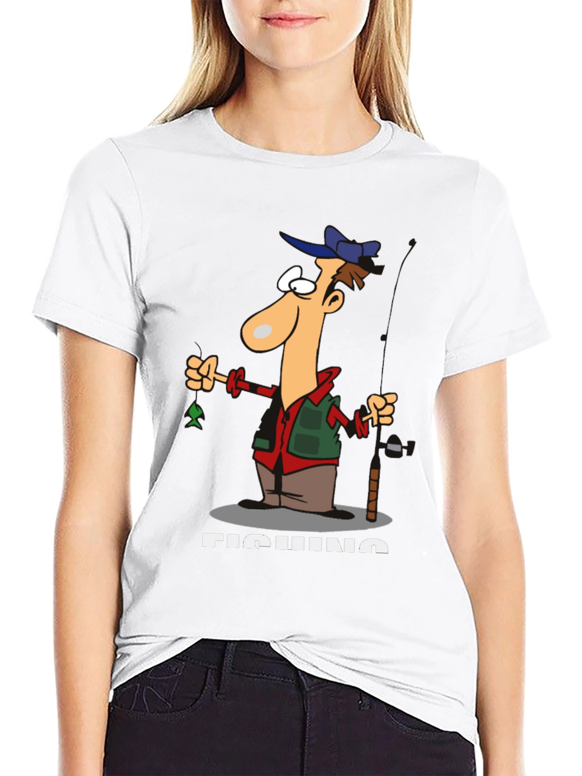 Funny Fishing Cartoon T-Shirt