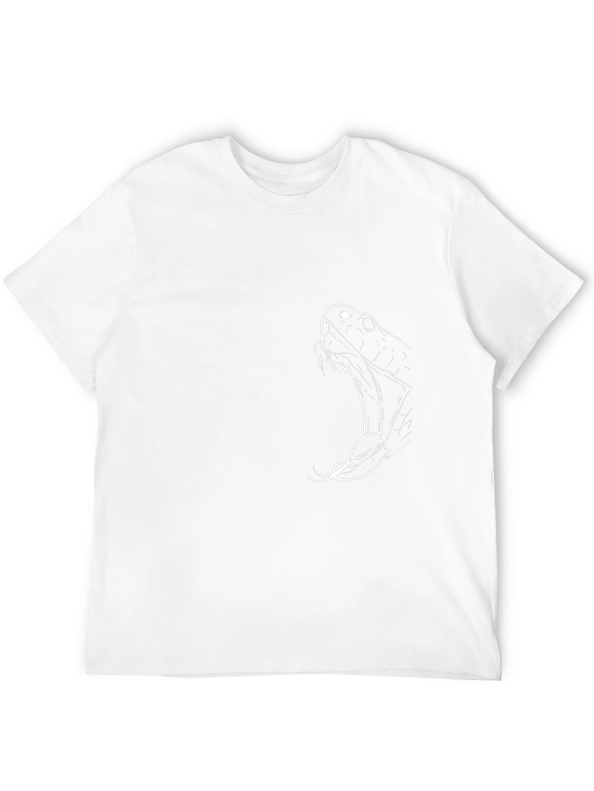 Mens Black T-Shirt with Snake Graphic