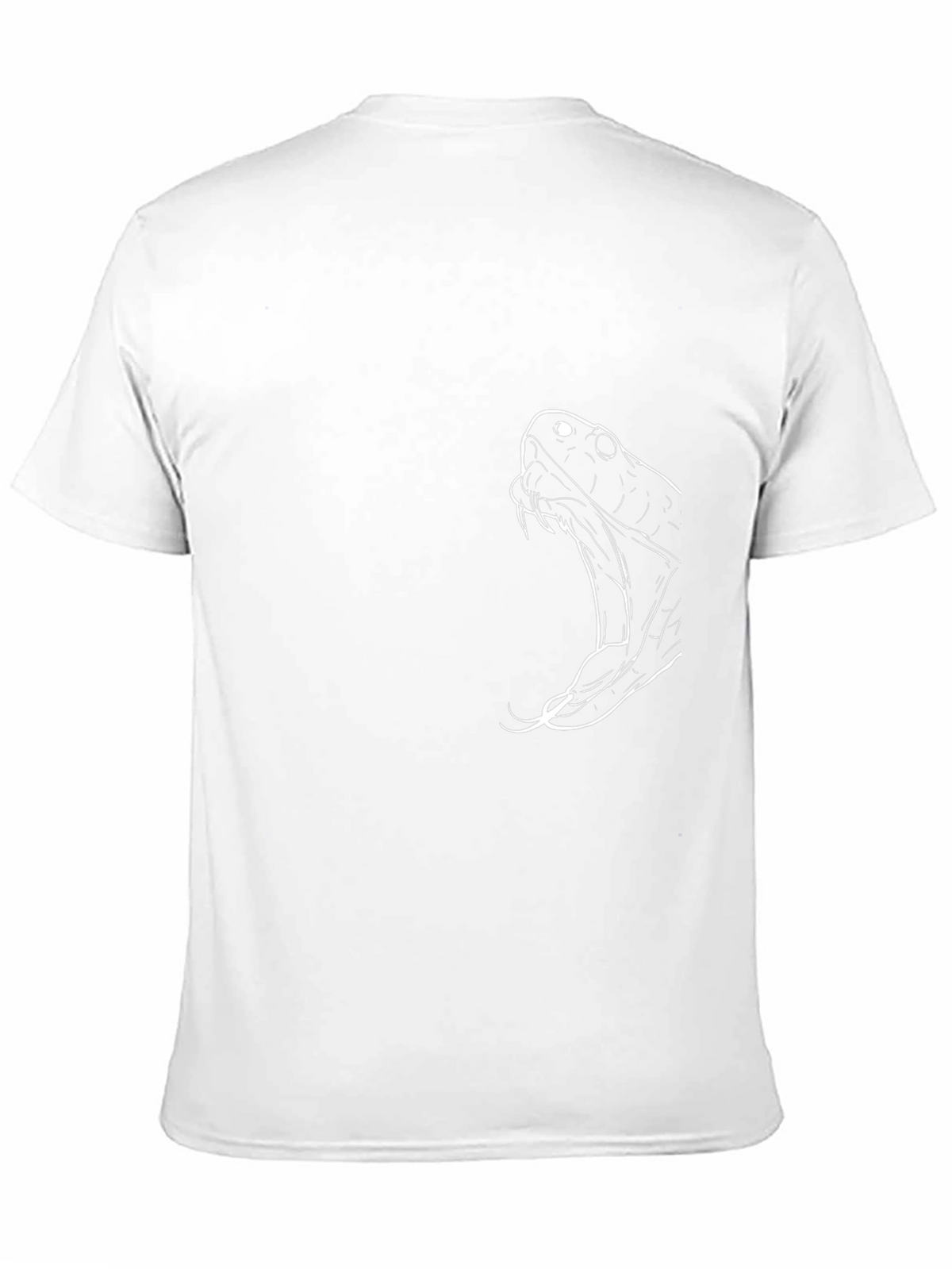 Mens Black T-Shirt with Snake Graphic