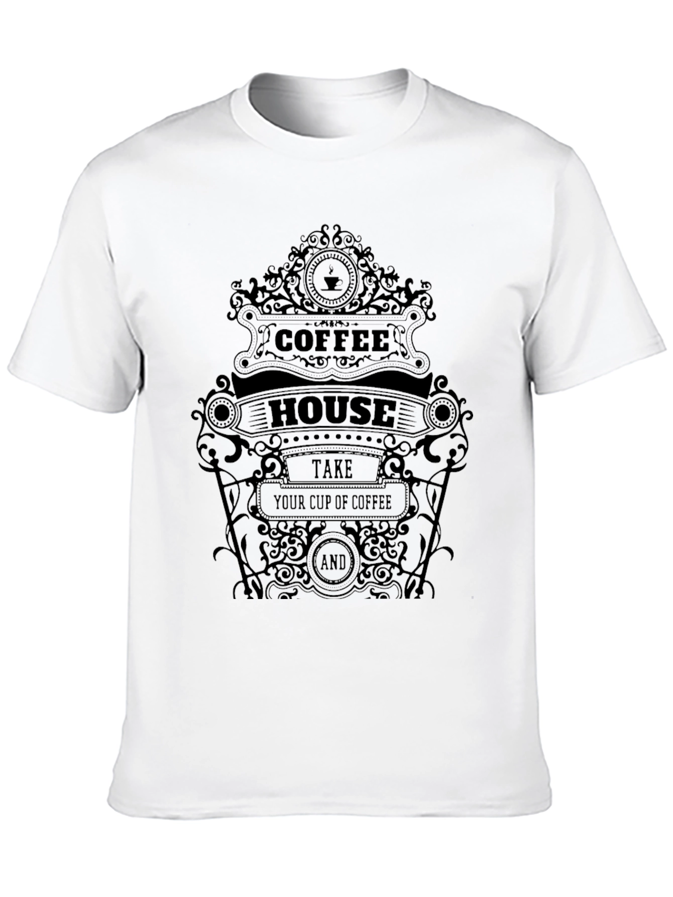 Coffee House Graphic Tee - Unisex Black T-Shirt