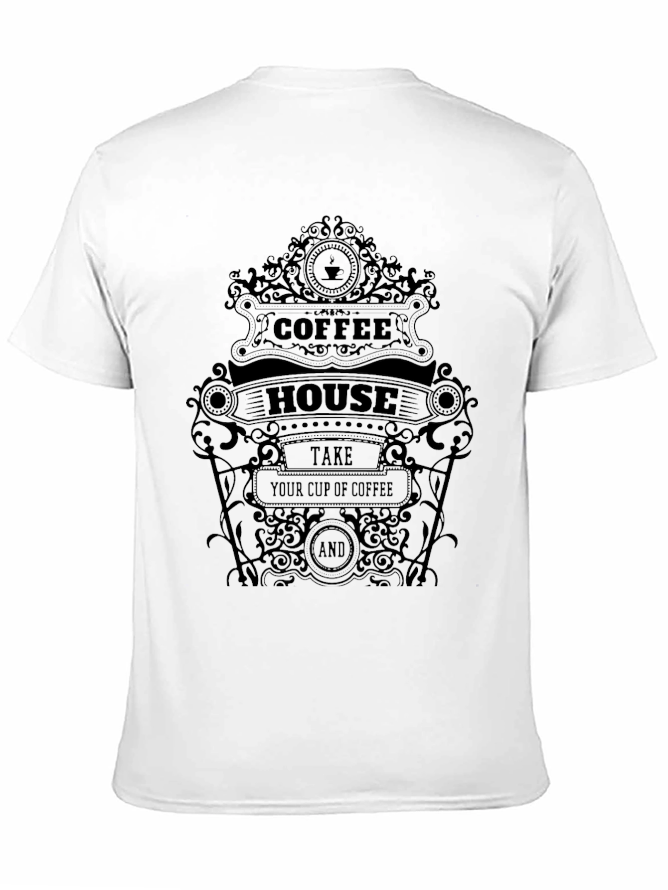 Coffee House Graphic Tee - Unisex Black T-Shirt