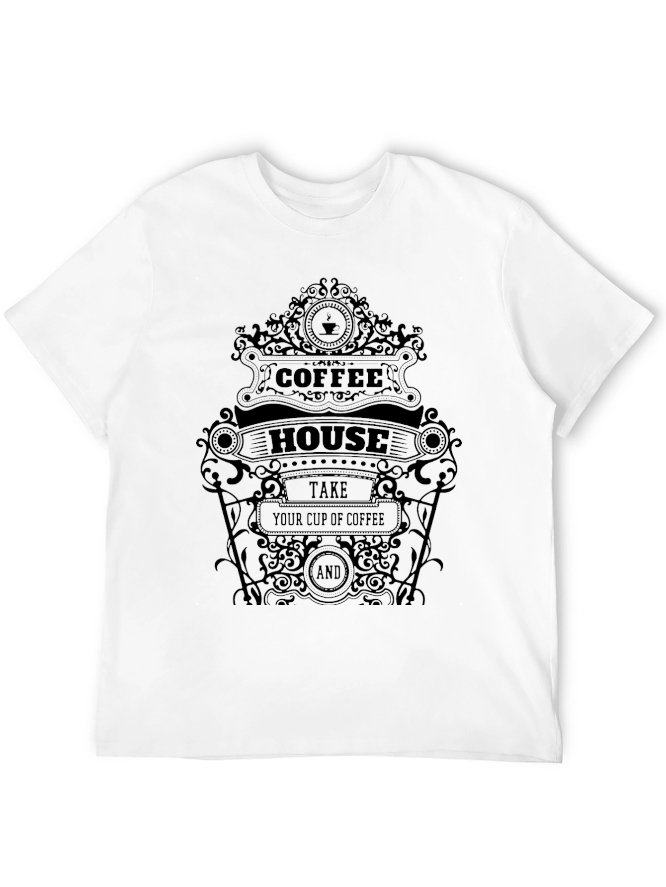 Coffee House Graphic Tee - Unisex Black T-Shirt