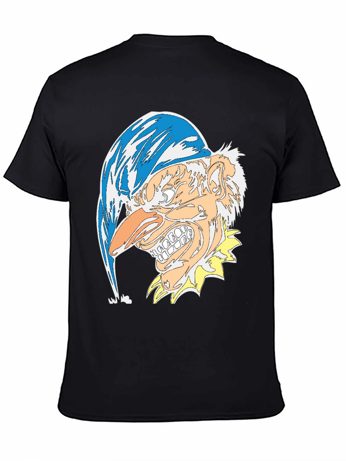Mens Black T-Shirt with Jester Graphic