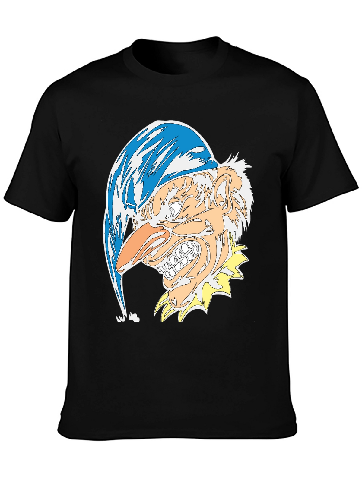 Mens Black T-Shirt with Jester Graphic