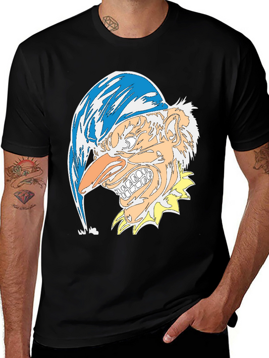 Mens Black T-Shirt with Jester Graphic
