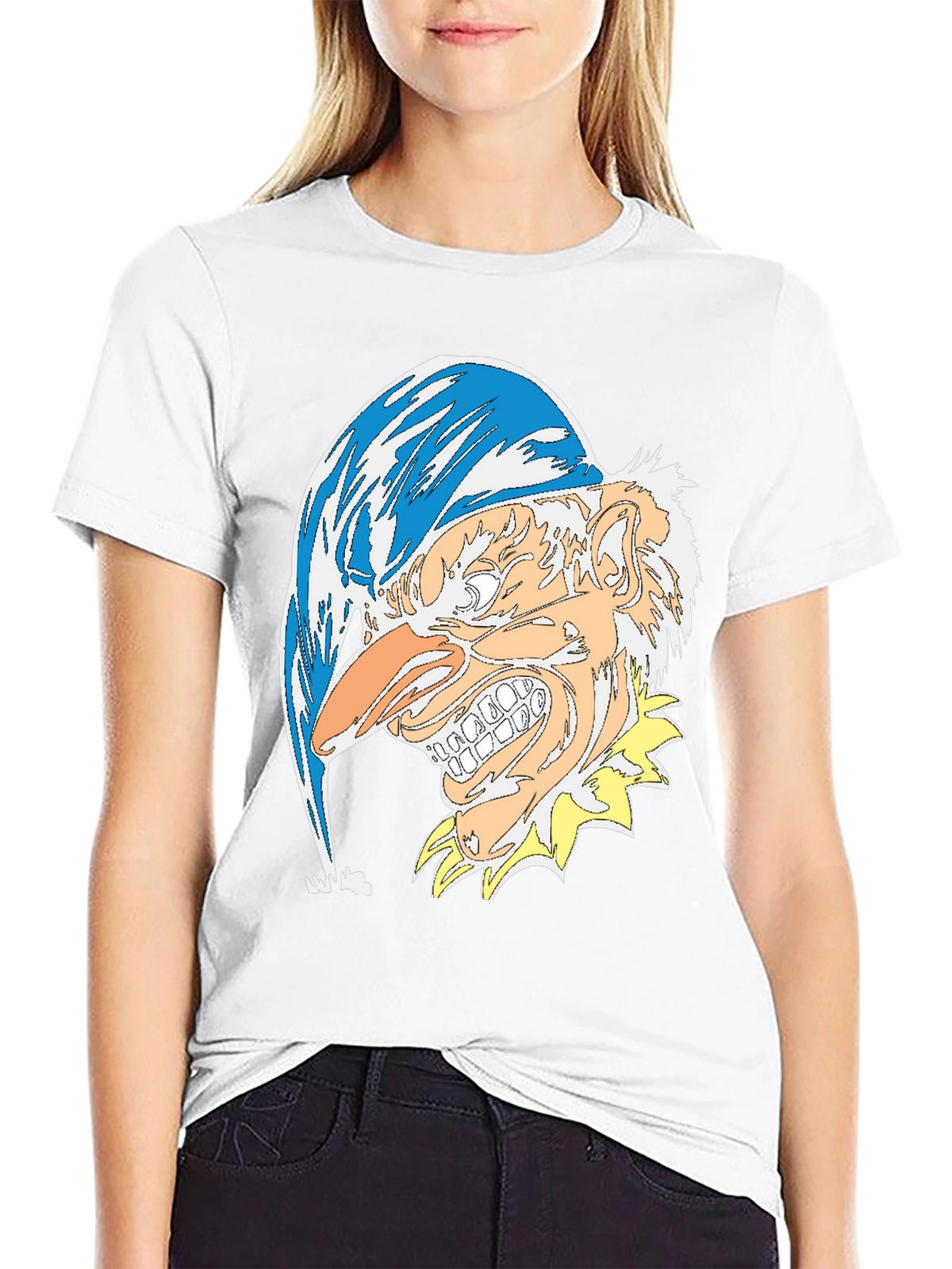 Mens Black T-Shirt with Jester Graphic