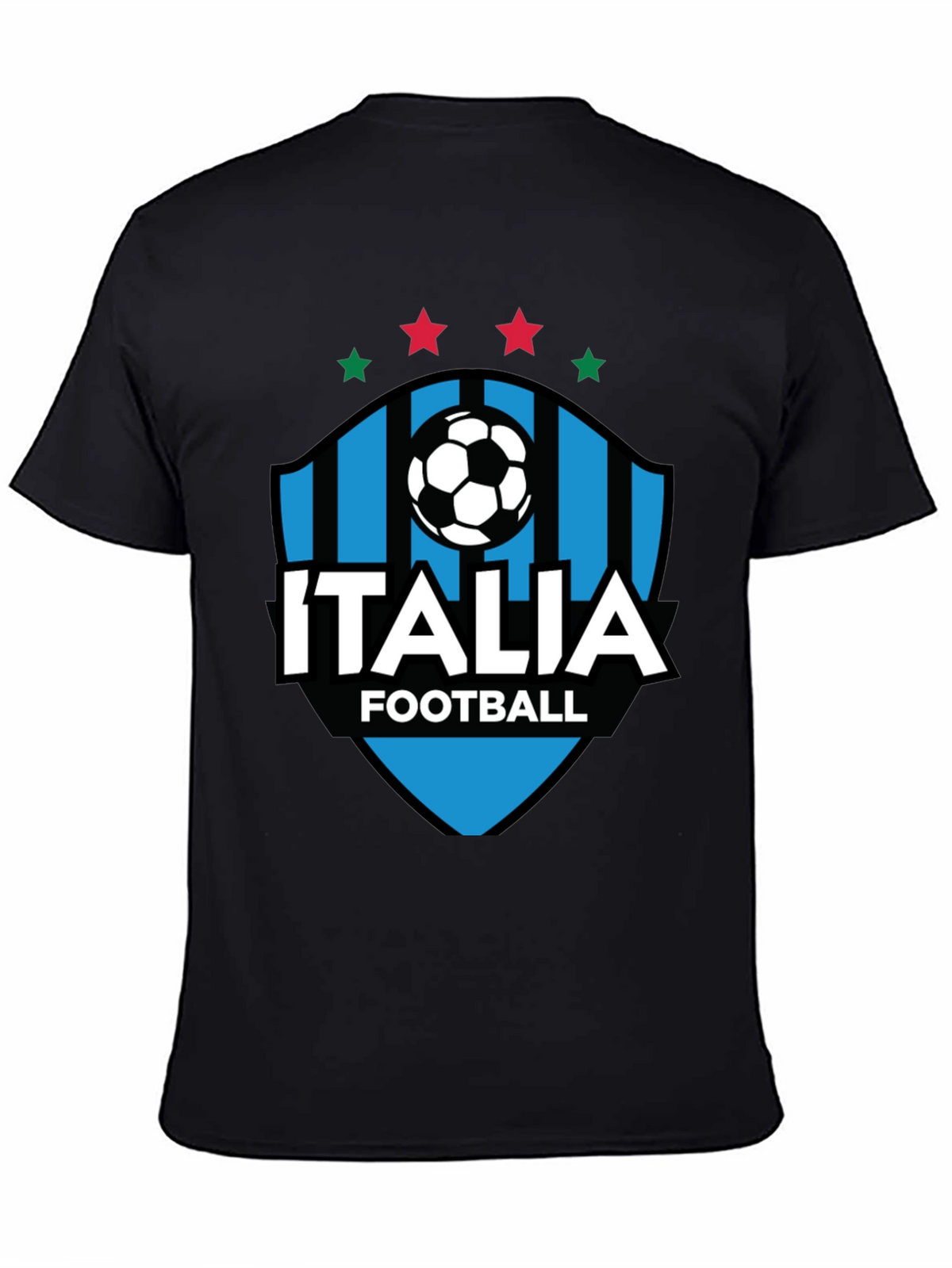 Italia Football Black T-Shirt