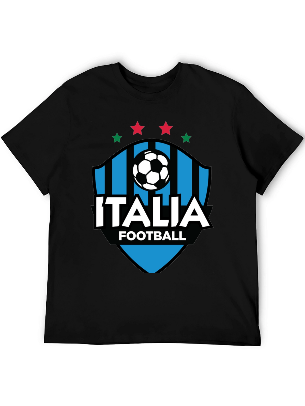 Italia Football Black T-Shirt