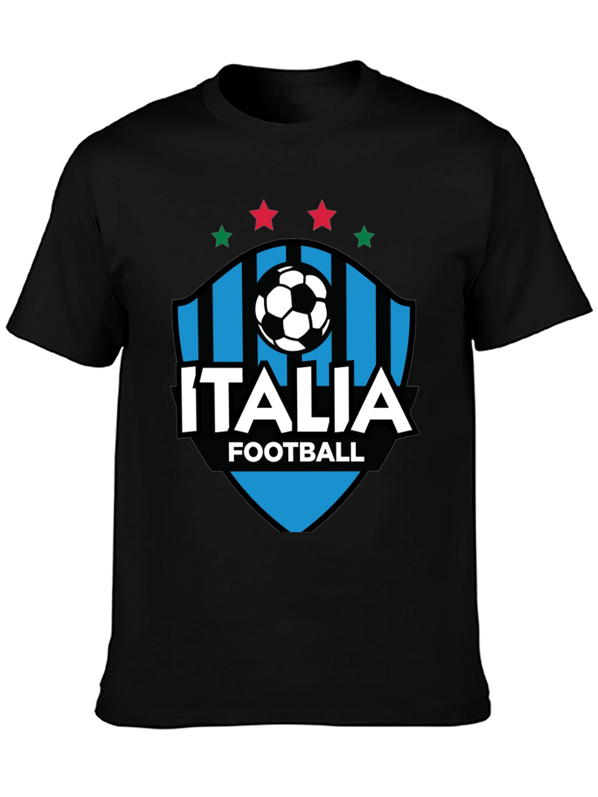 Italia Football Black T-Shirt