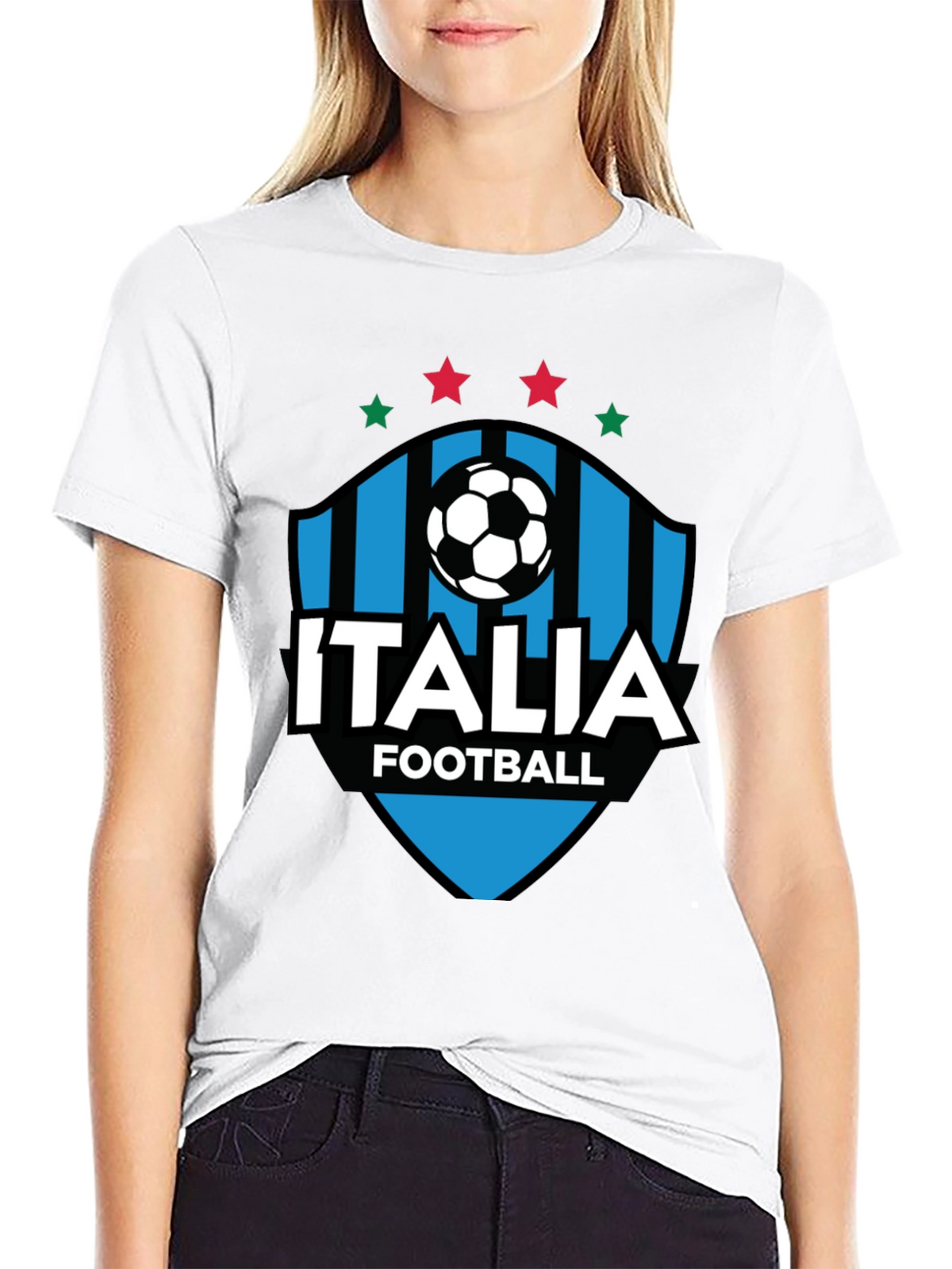 Italia Football Black T-Shirt