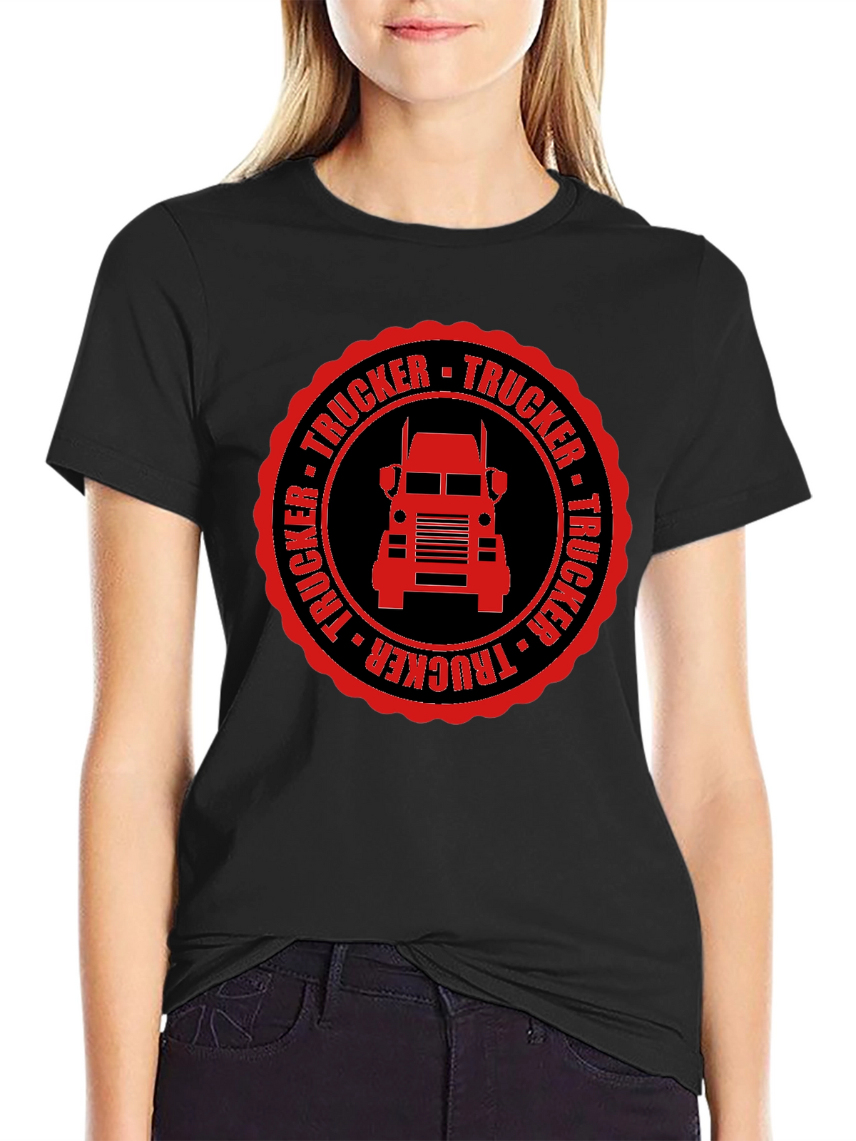 Trucker T-Shirt - Black Truck Driver Tee