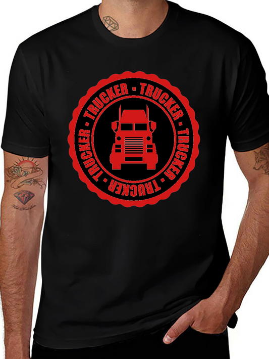 Trucker T-Shirt - Black Truck Driver Tee