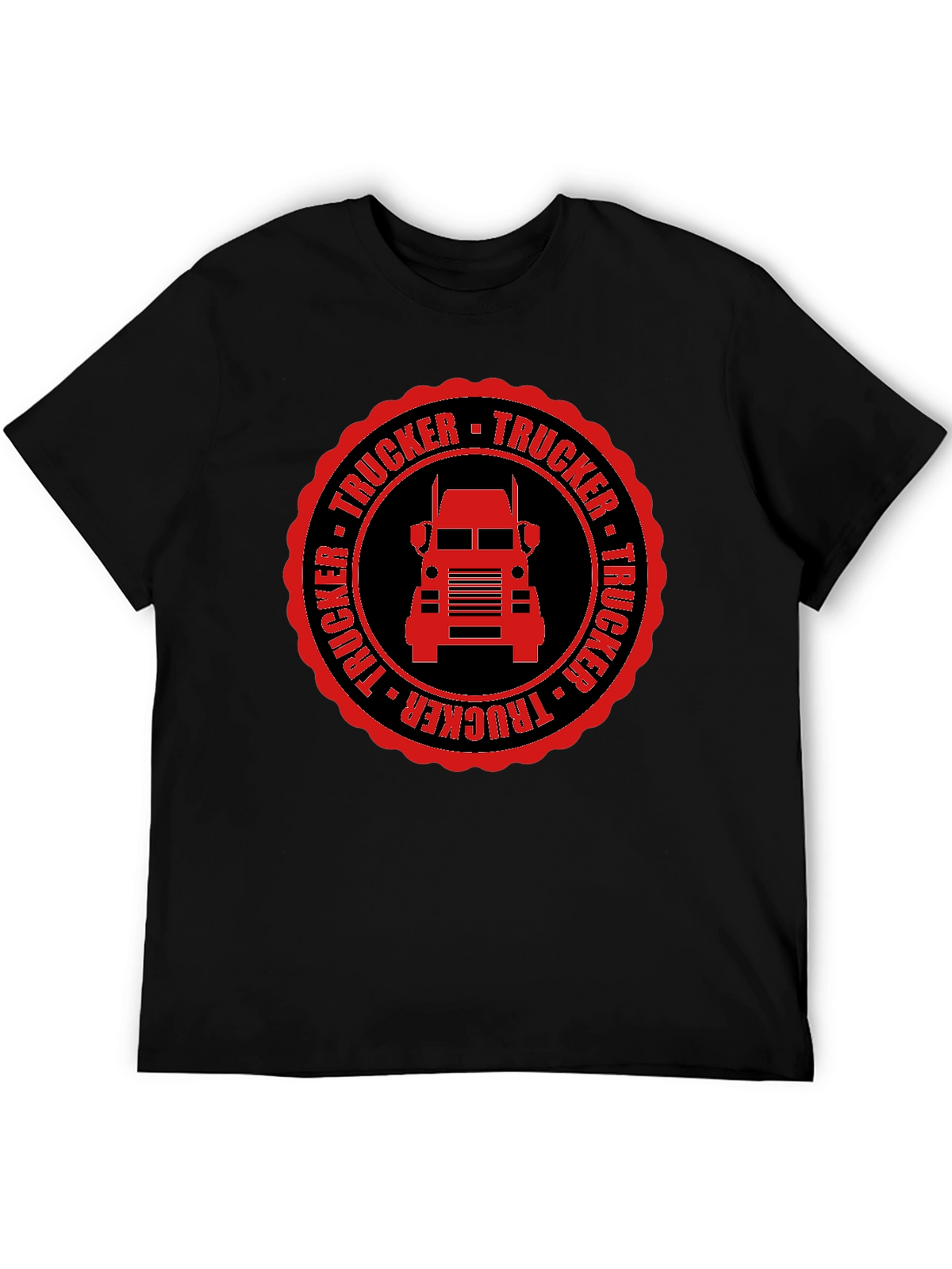 Trucker T-Shirt - Black Truck Driver Tee