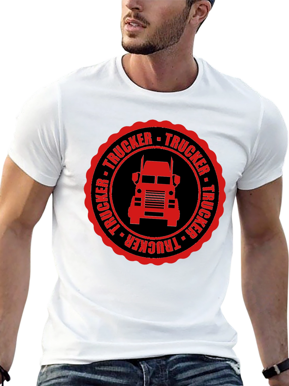 Trucker T-Shirt - Black Truck Driver Tee