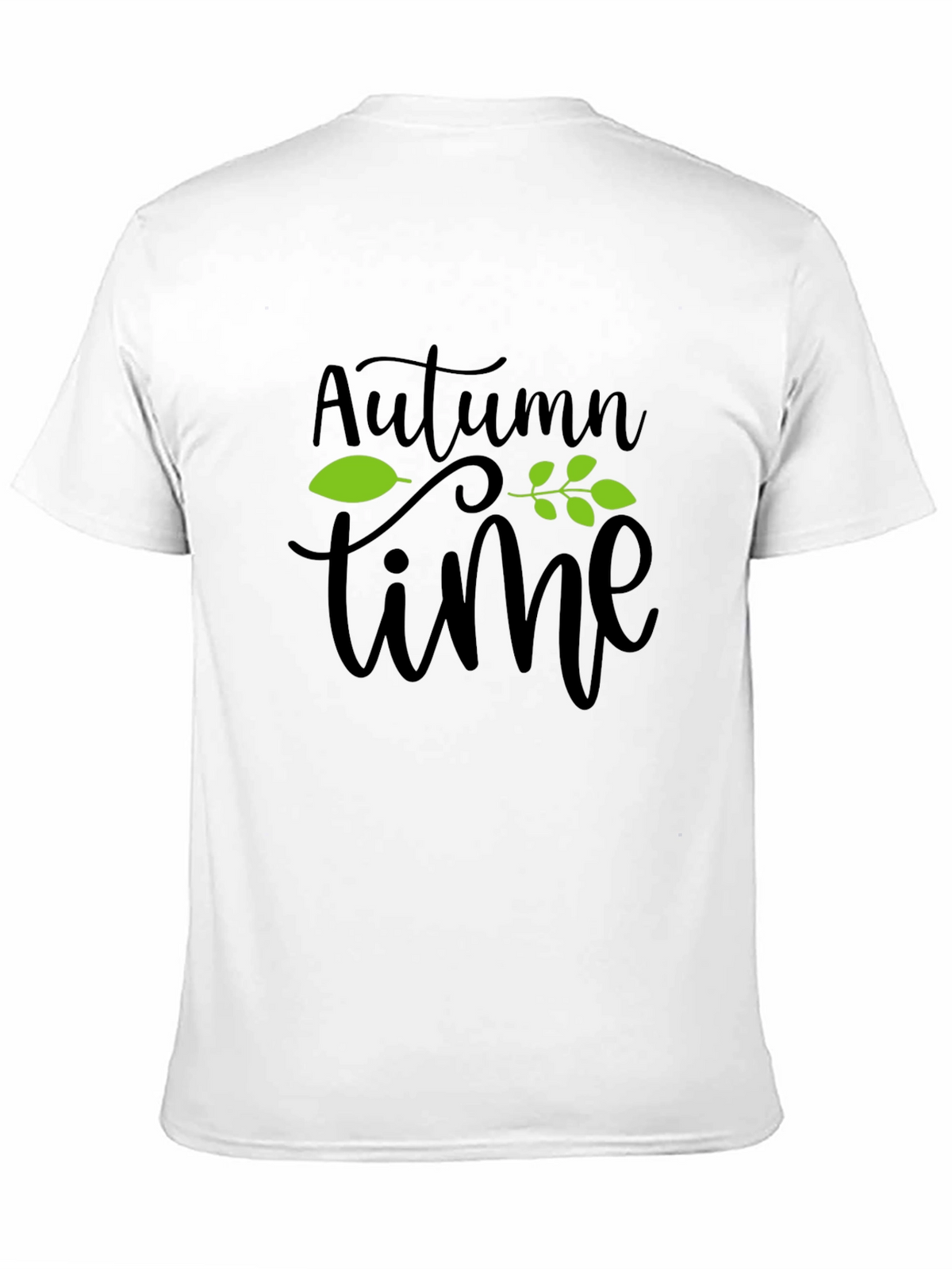 Autumn Time Graphic Print T-Shirt - Black