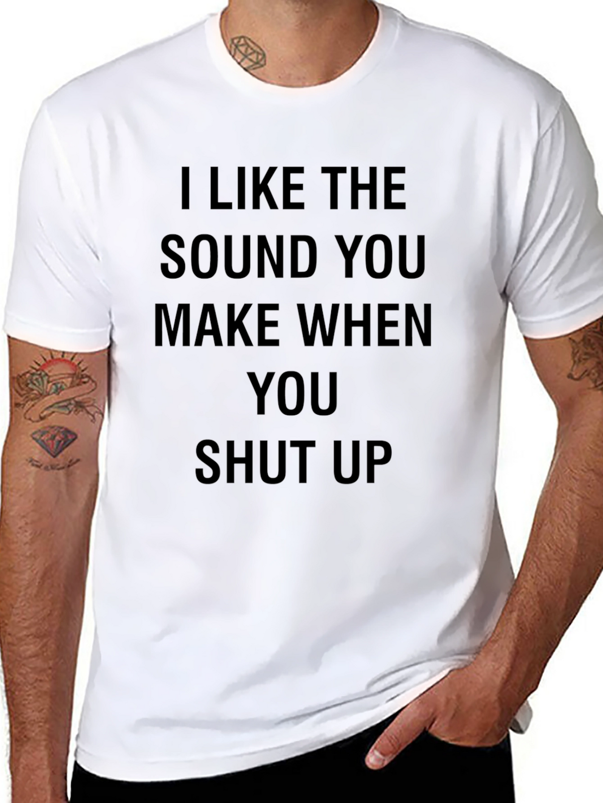 I Like The Sound Mens Black Graphic Tee