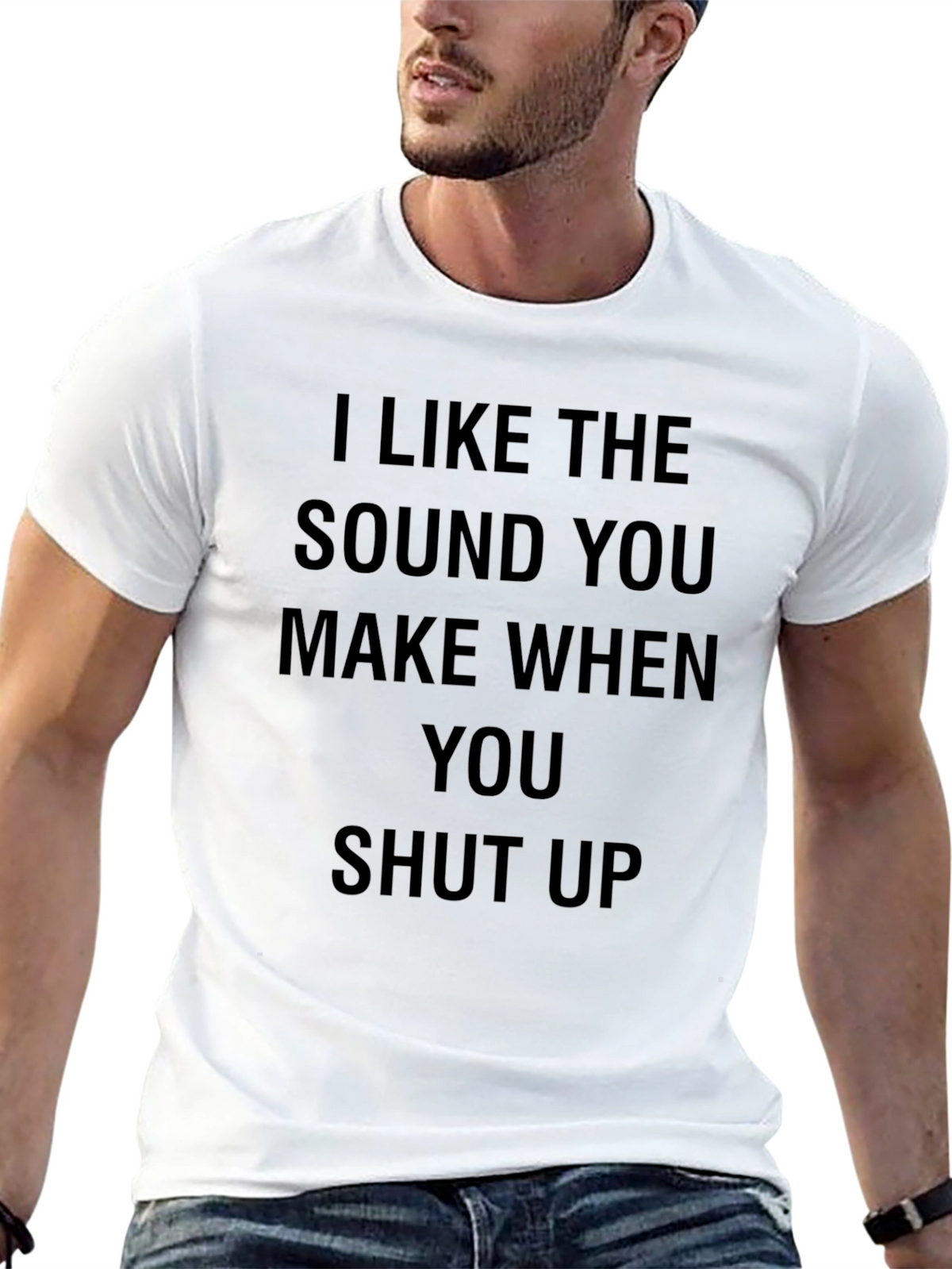 I Like The Sound Mens Black Graphic Tee