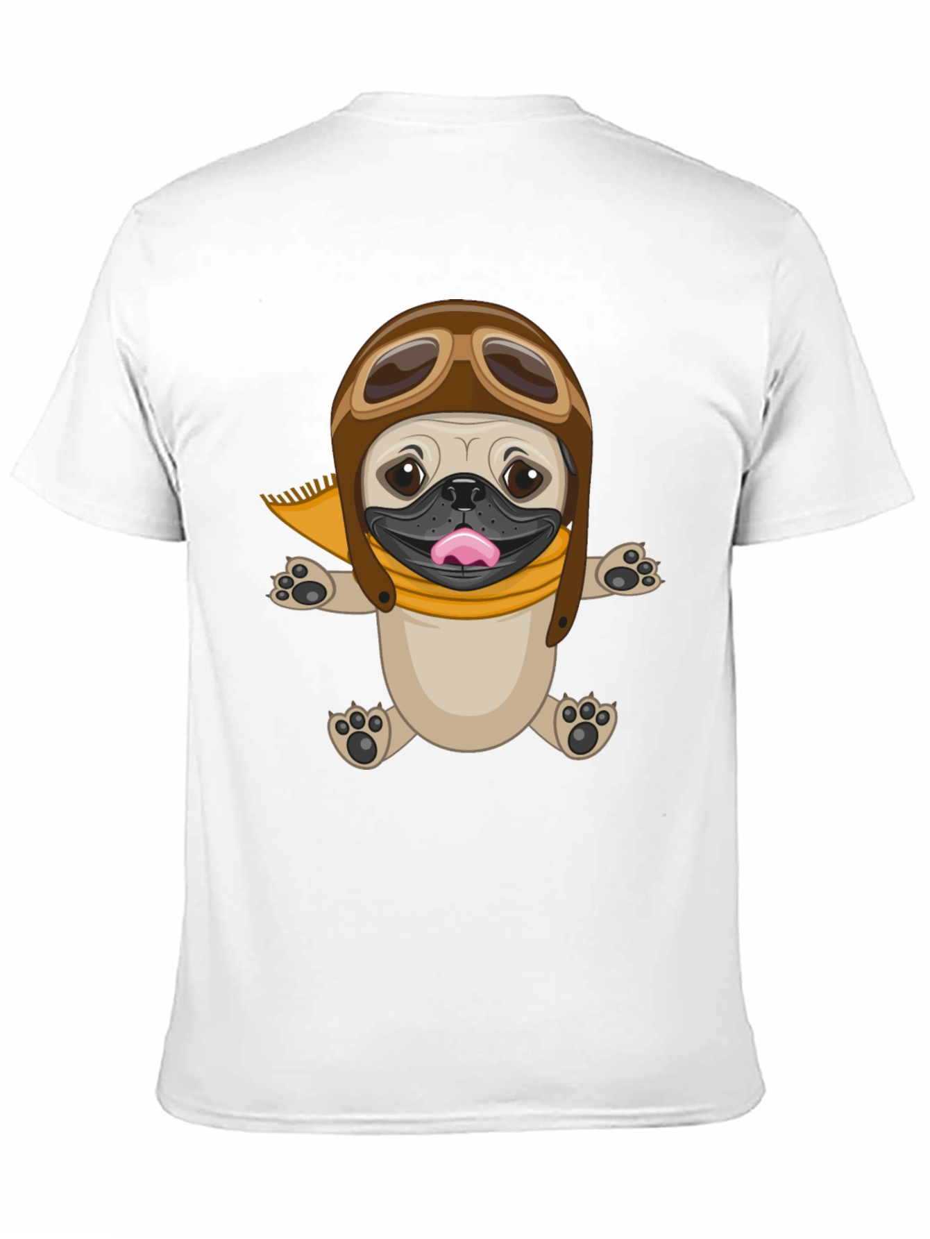 Pug Aviator T-Shirt - Black Cotton Tee