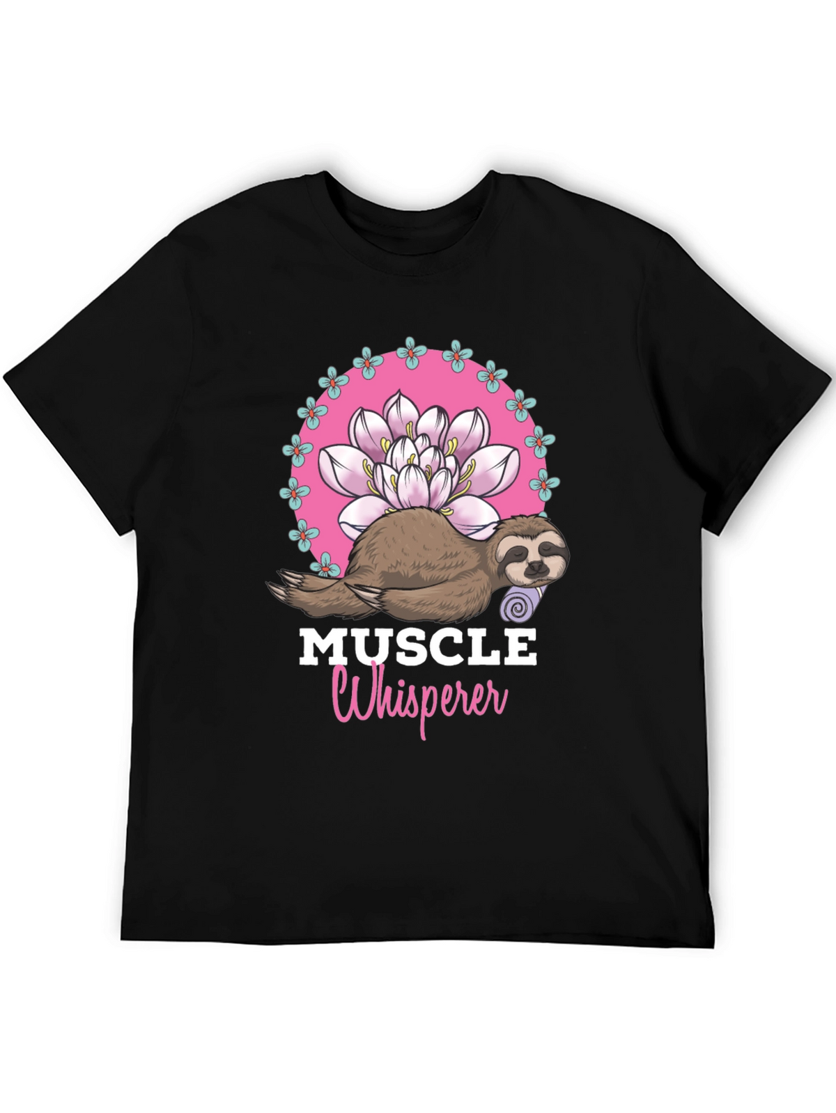 Muscle Whisperer Sloth Graphic T-Shirt