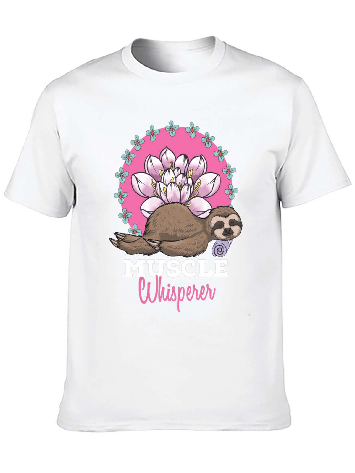 Muscle Whisperer Sloth Graphic T-Shirt