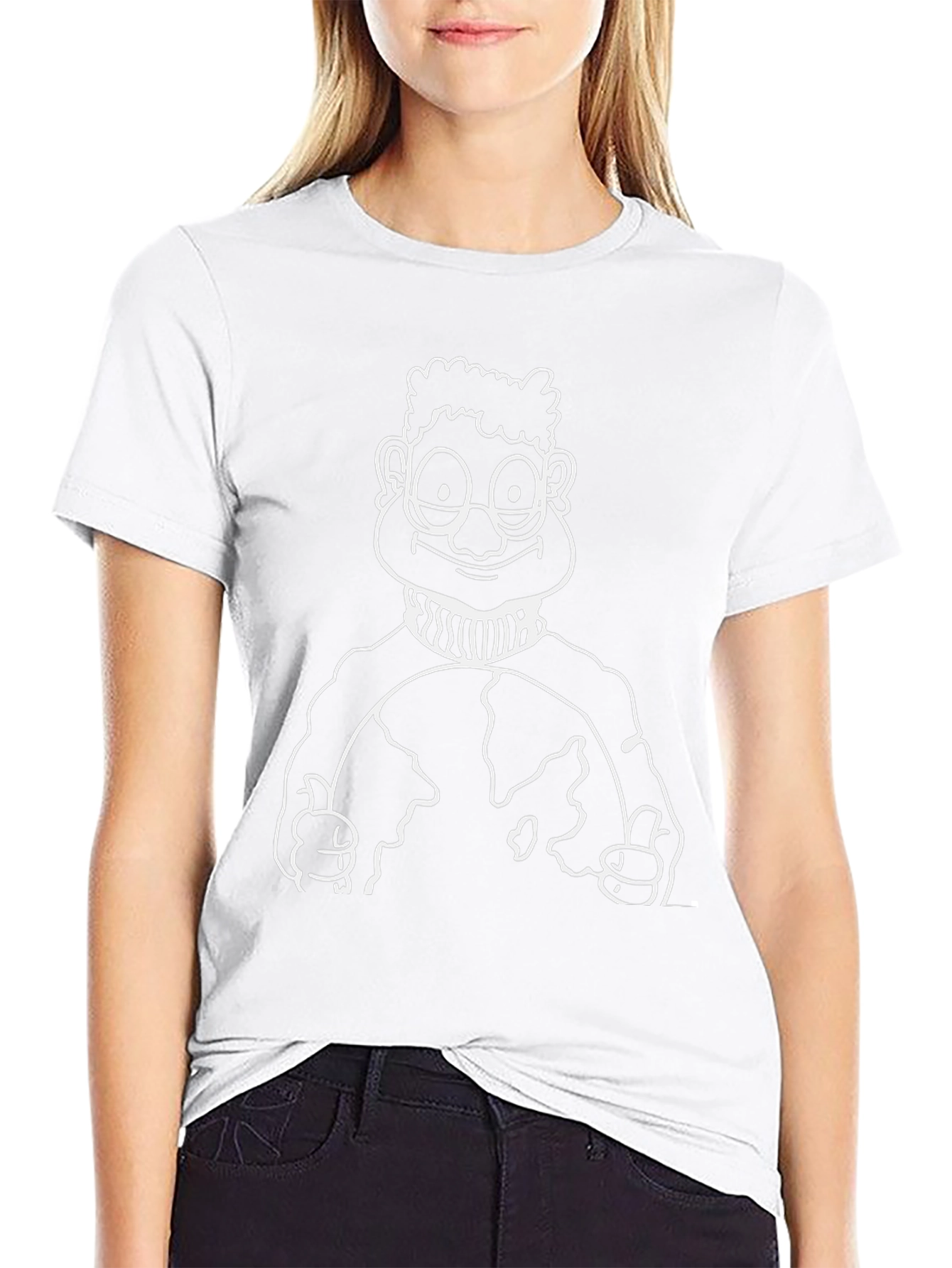 Cartoon Graphic Black T-Shirt
