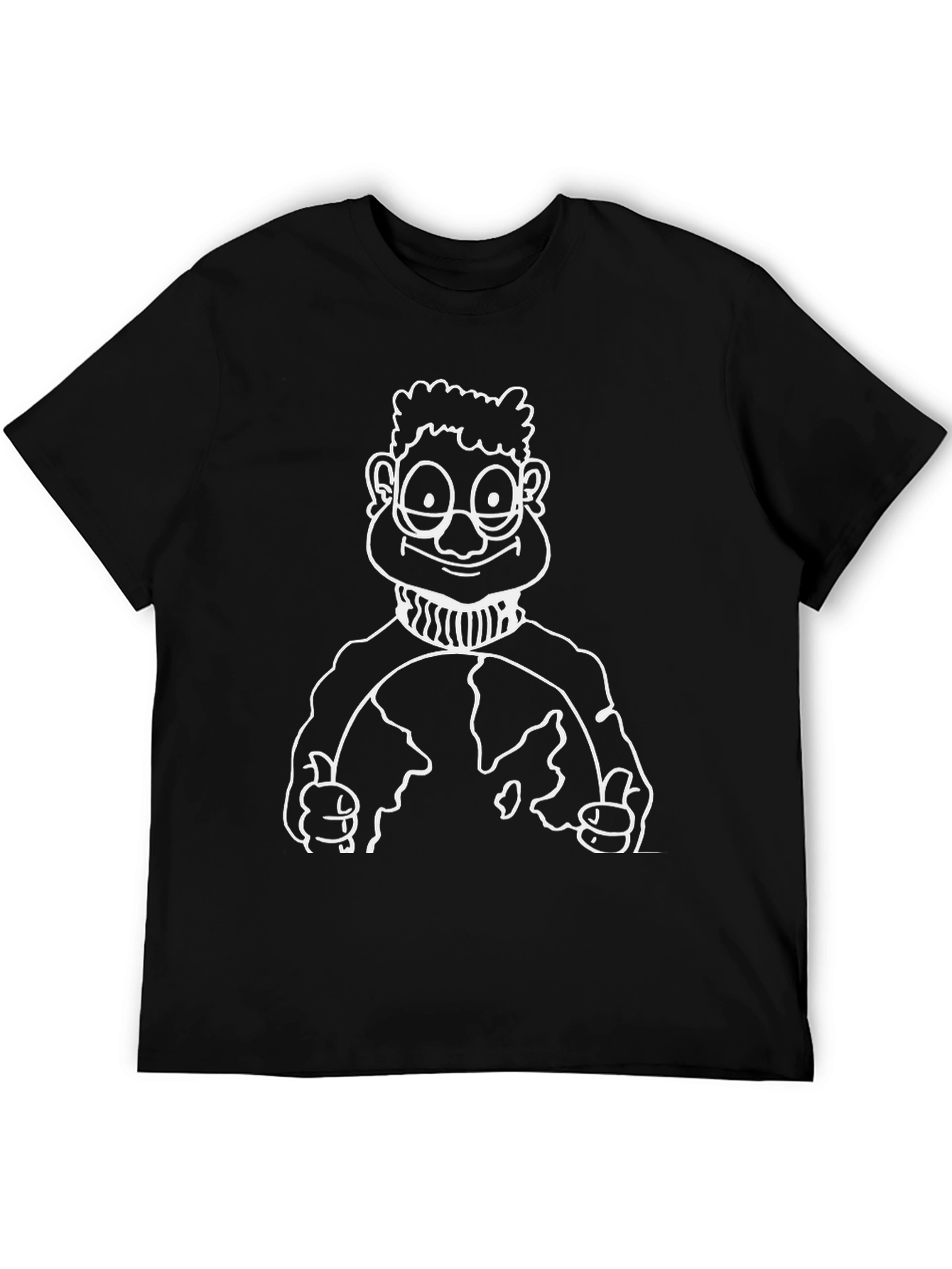 Cartoon Graphic Black T-Shirt