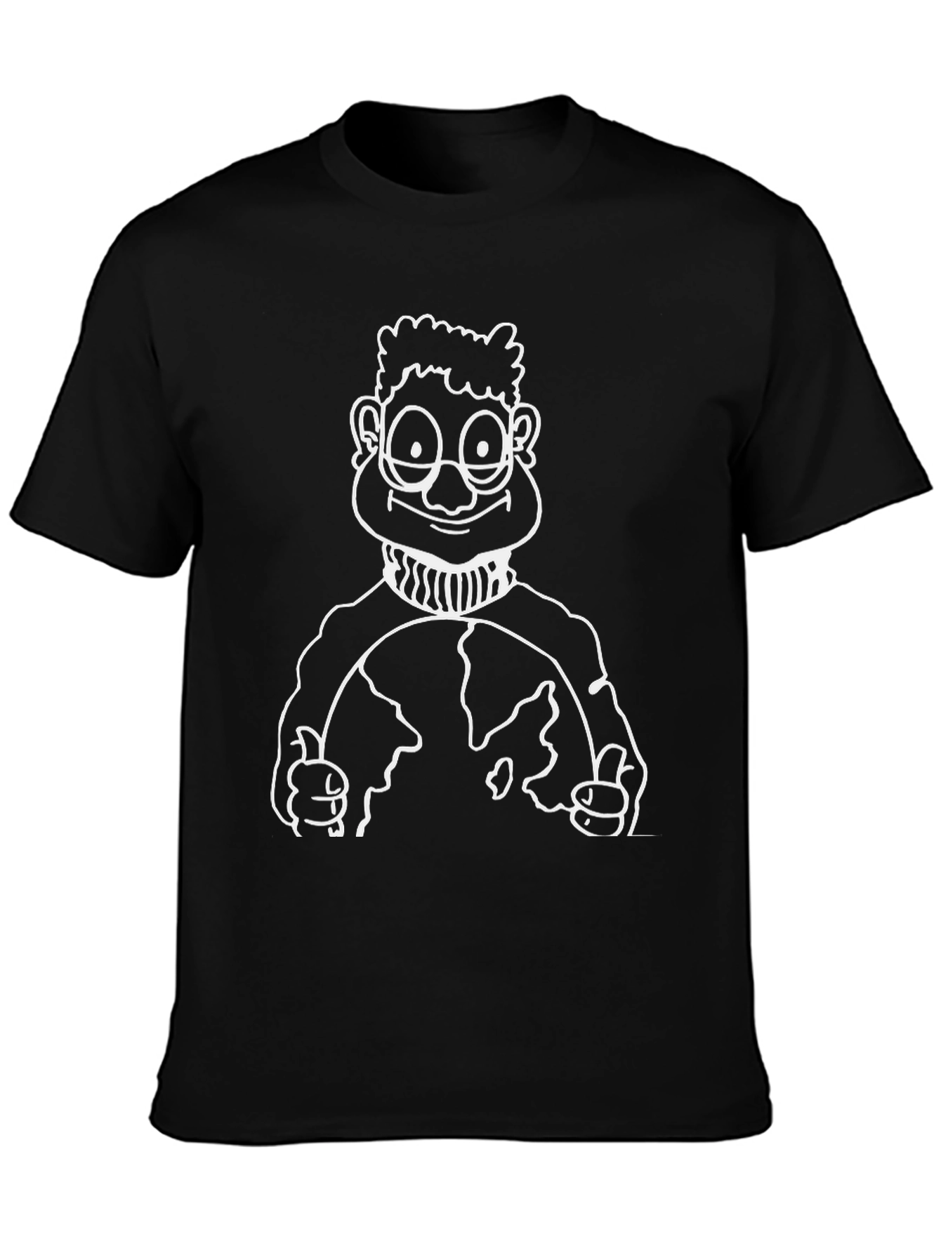 Cartoon Graphic Black T-Shirt