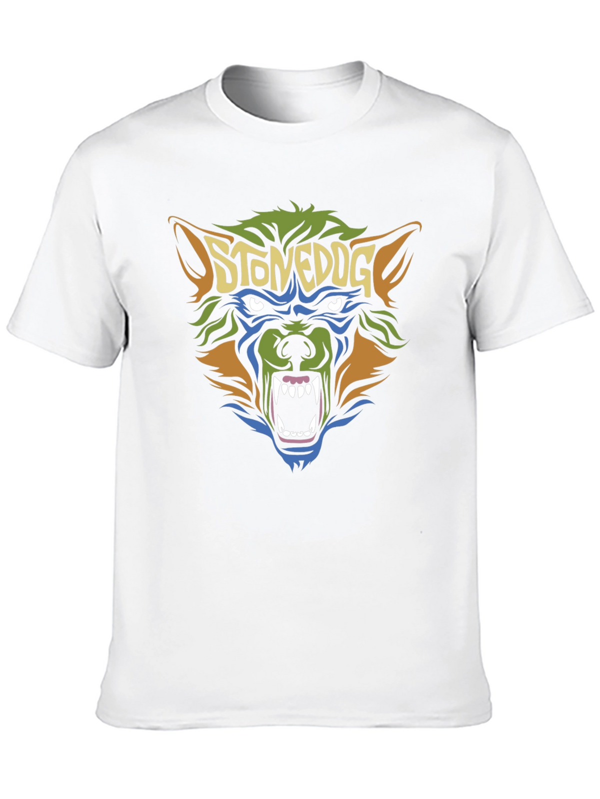 Stoned Dog Graphic Tee - Black Cotton T-Shirt