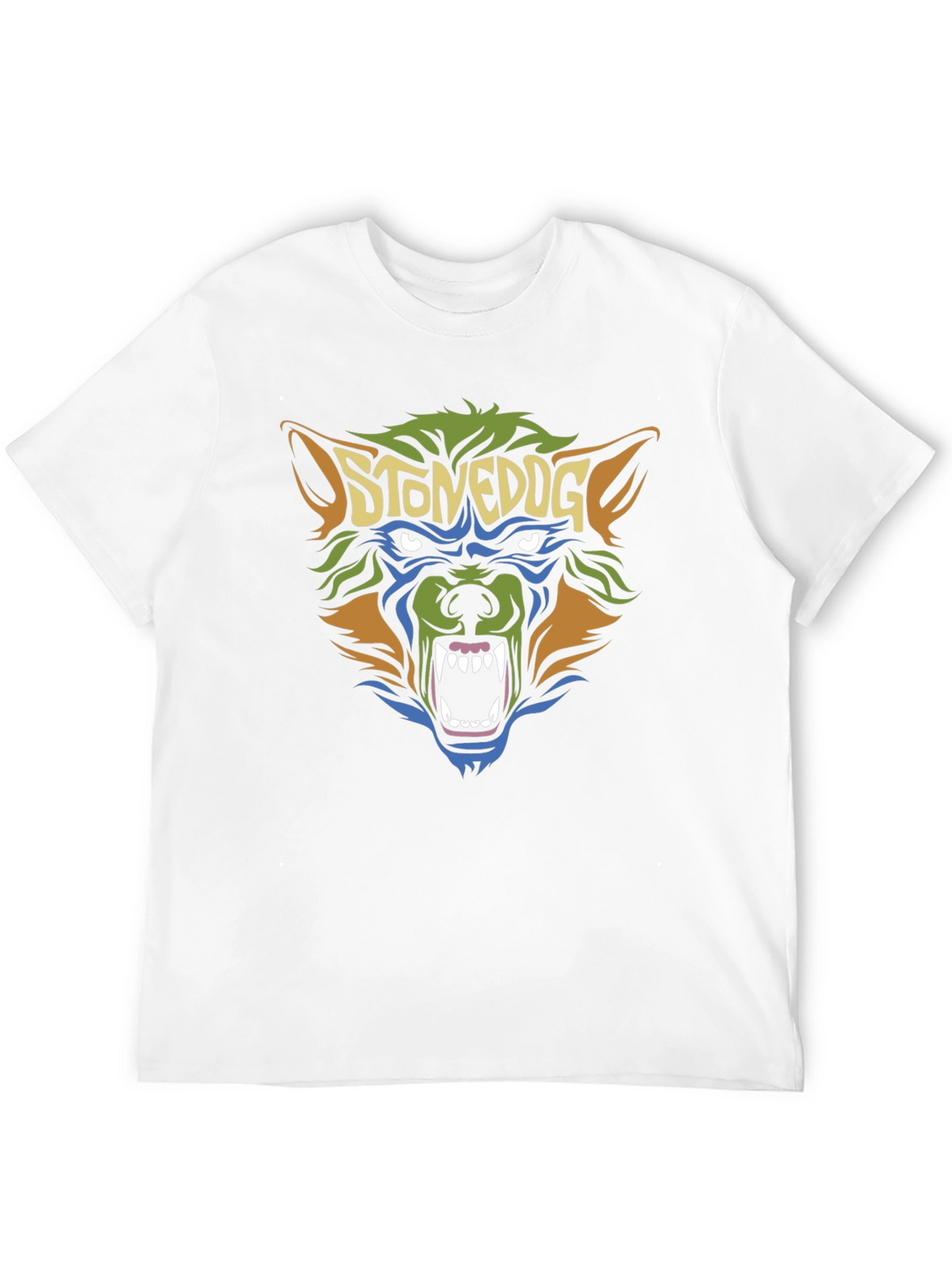 Stoned Dog Graphic Tee - Black Cotton T-Shirt