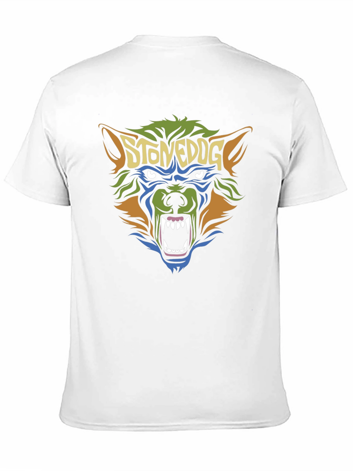 Stoned Dog Graphic Tee - Black Cotton T-Shirt