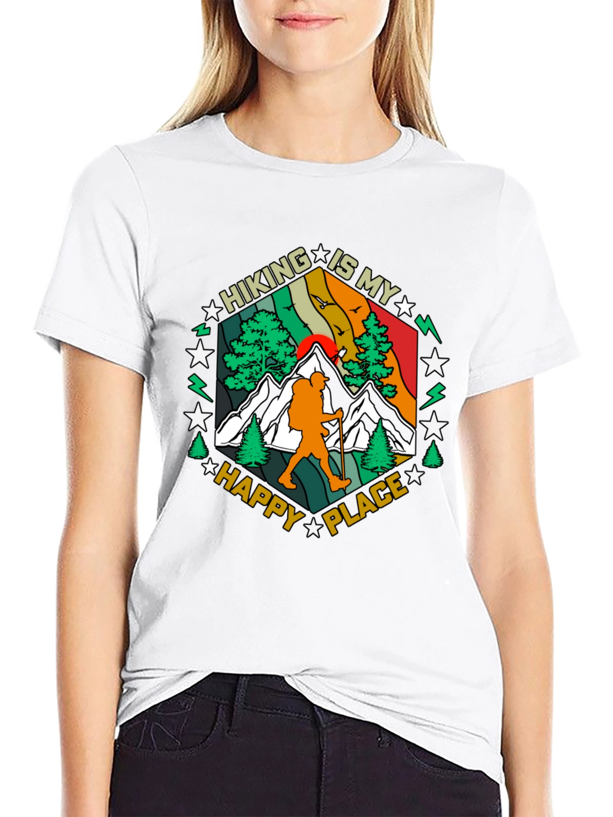 Hiking Is My Happy Place Graphic Tee