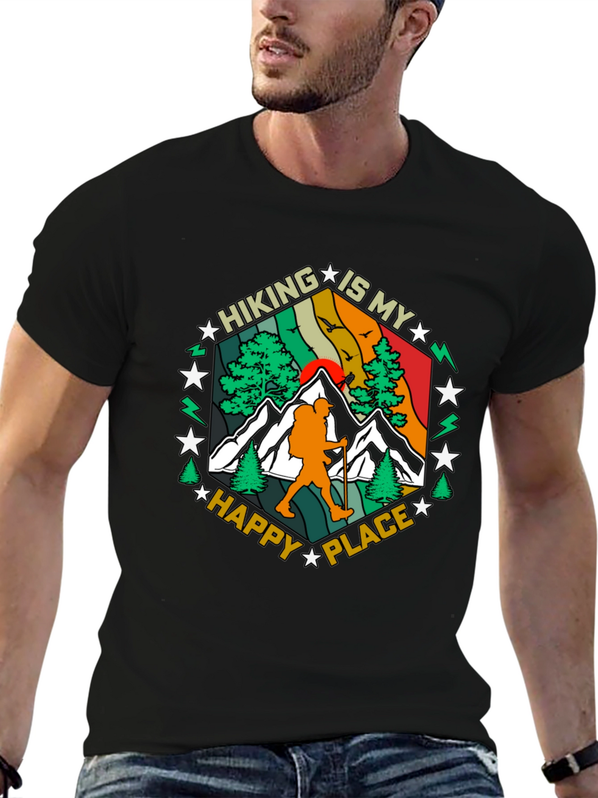 Hiking Is My Happy Place Graphic Tee