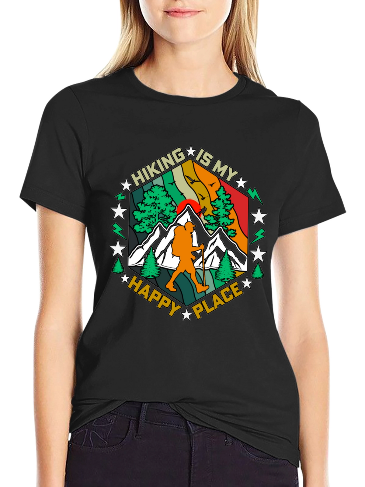 Hiking Is My Happy Place Graphic Tee