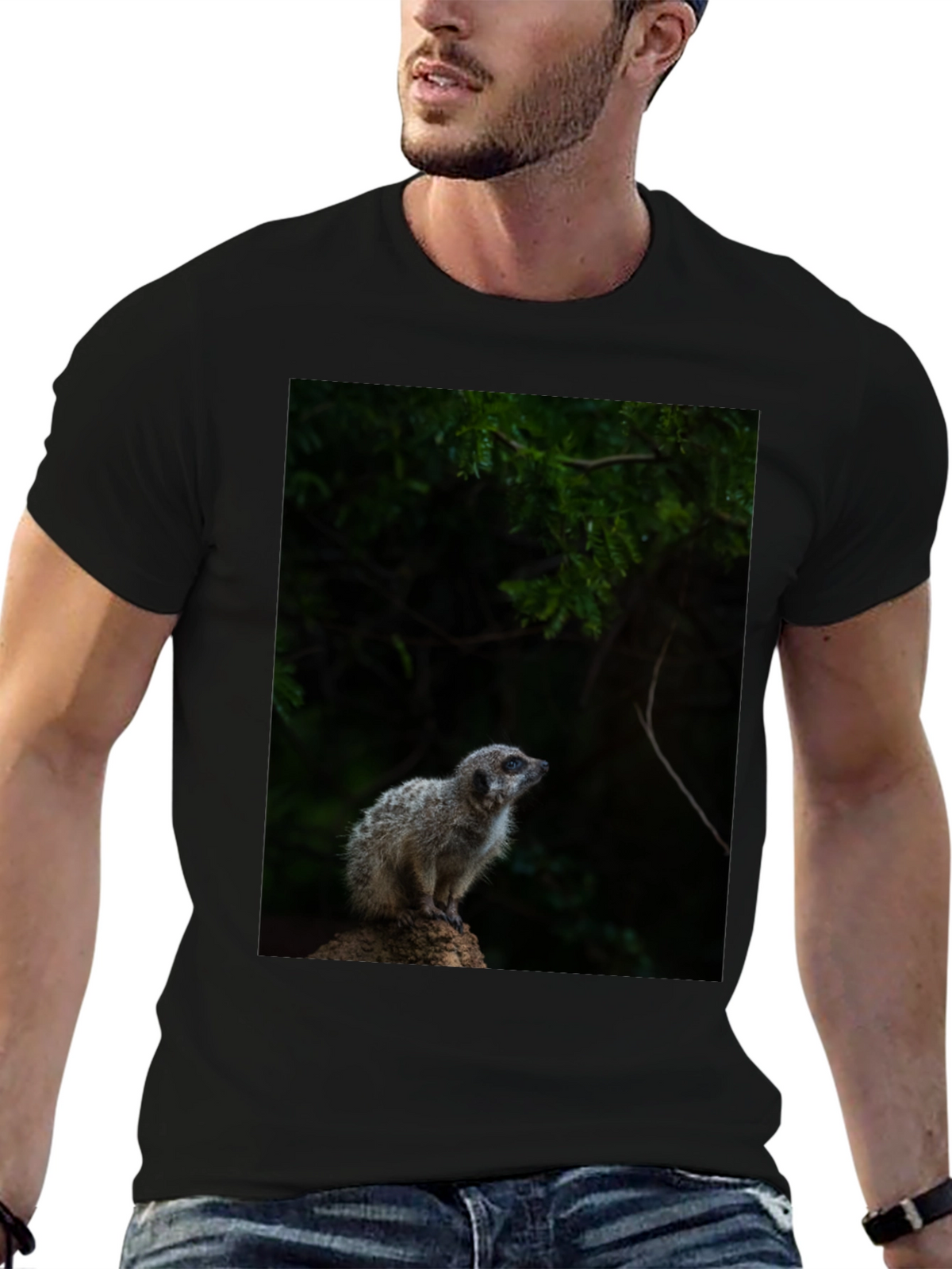 Meerkat Graphic Tee - Wildlife Animal Shirt