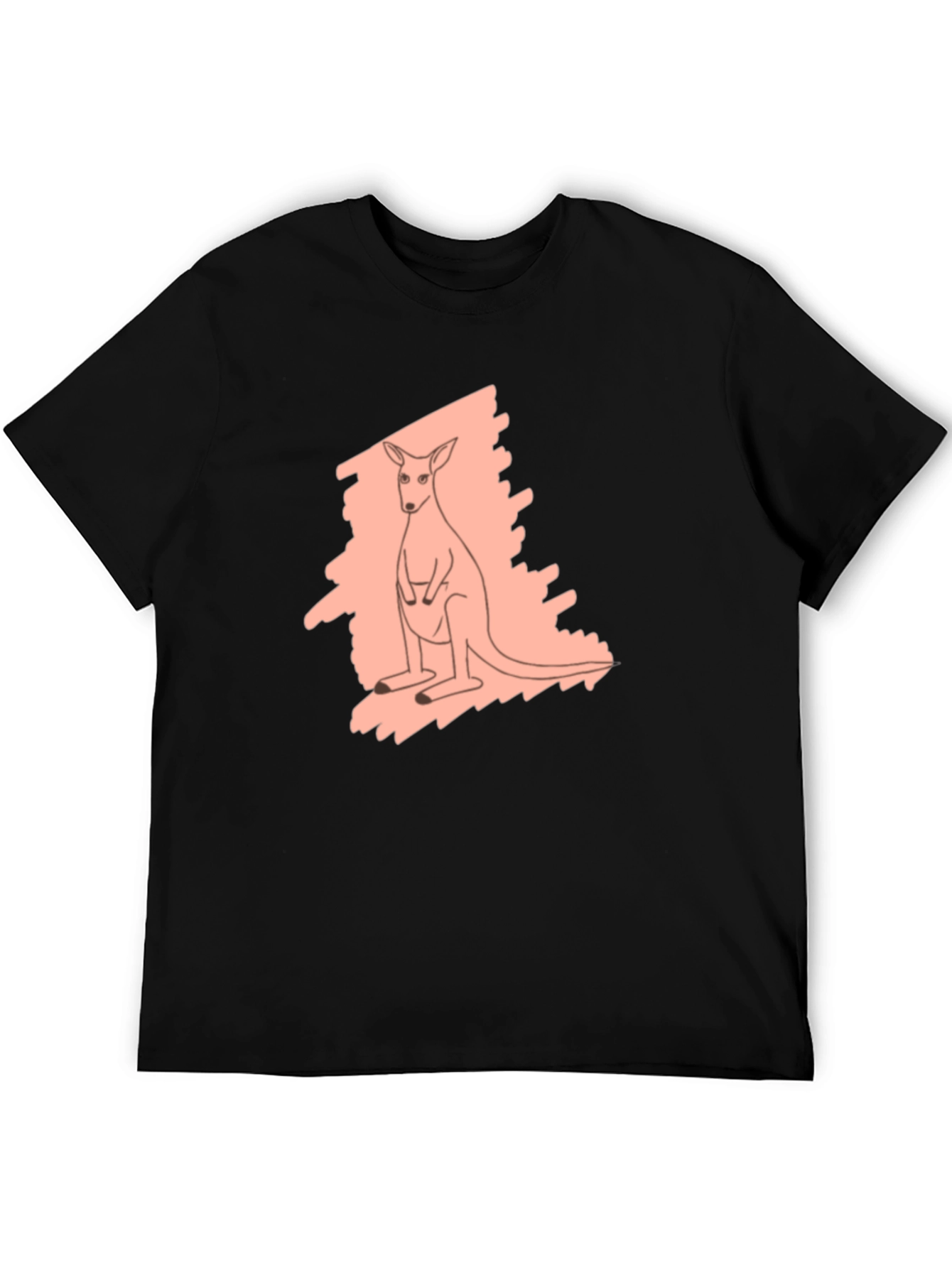 Kangaroo Graphic Tee - Black Unisex Shirt