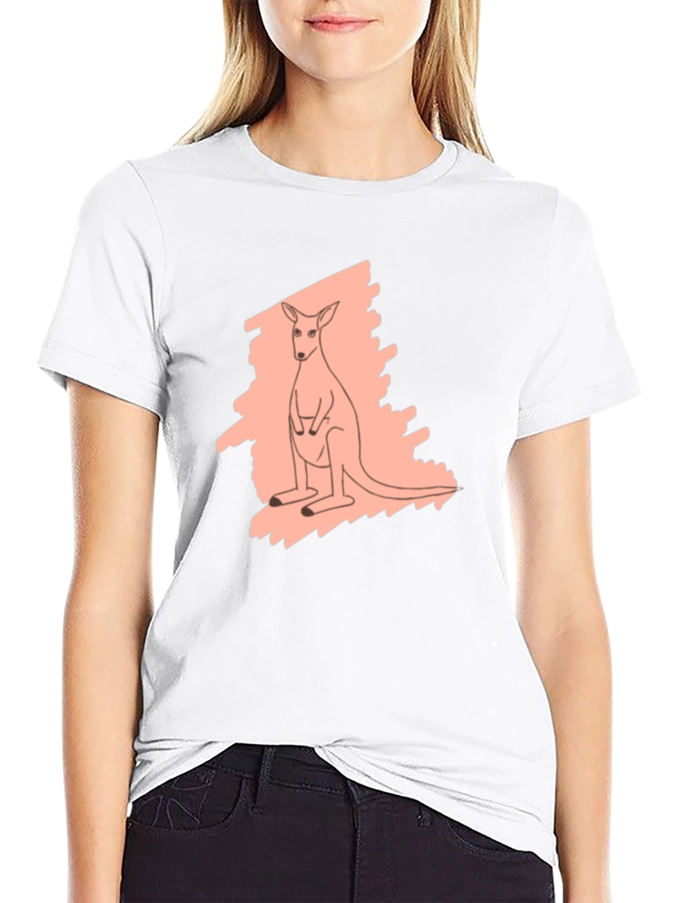 Kangaroo Graphic Tee - Black Unisex Shirt
