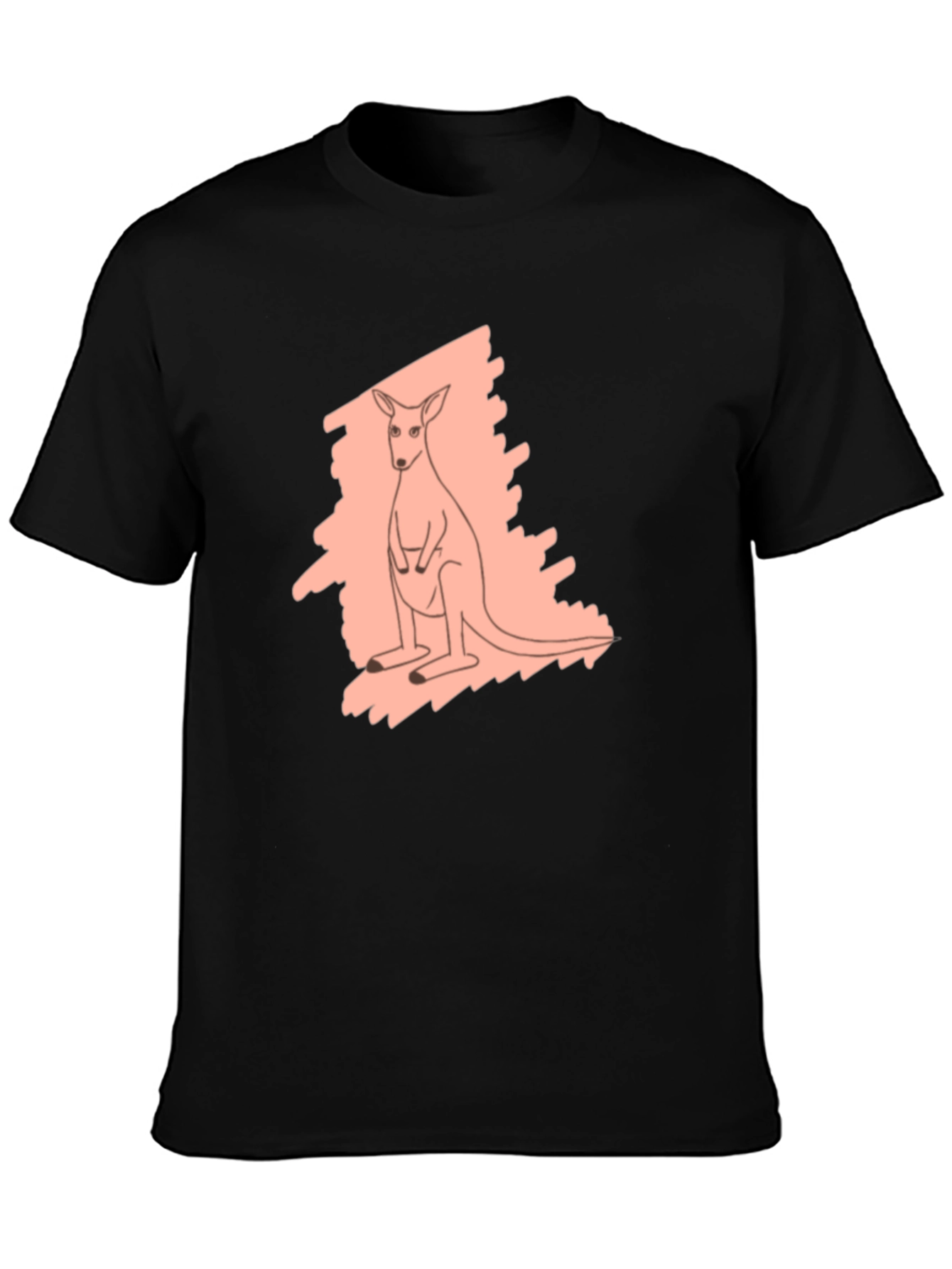 Kangaroo Graphic Tee - Black Unisex Shirt