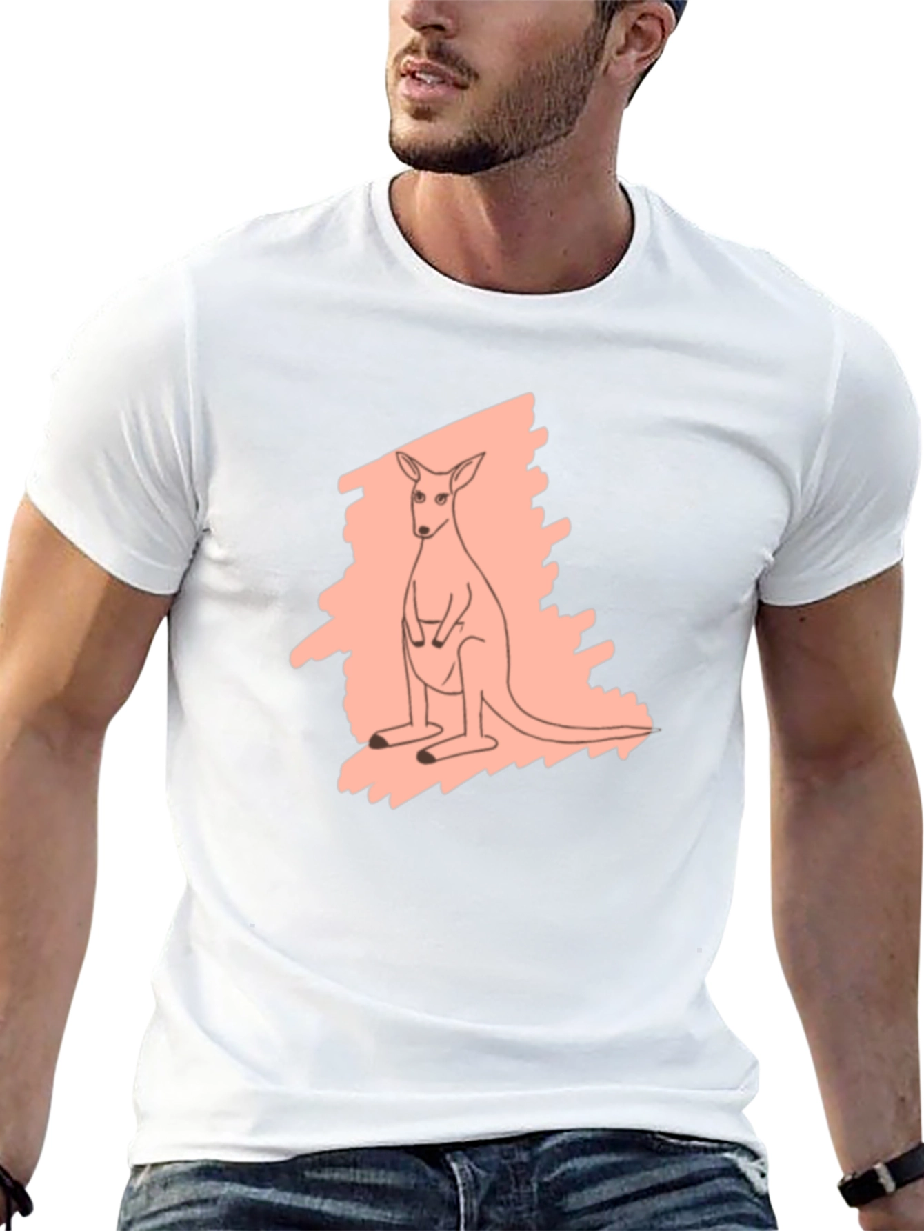 Kangaroo Graphic Tee - Black Unisex Shirt