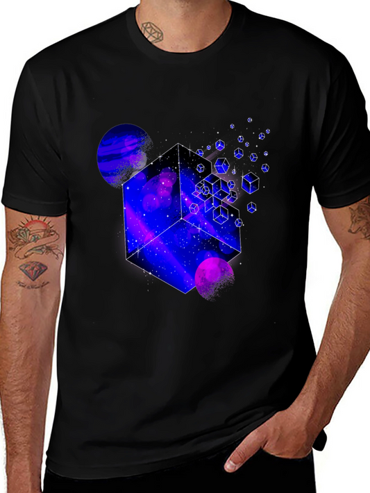 Cosmic Cube Graphic Tee - Mens Black T-Shirt