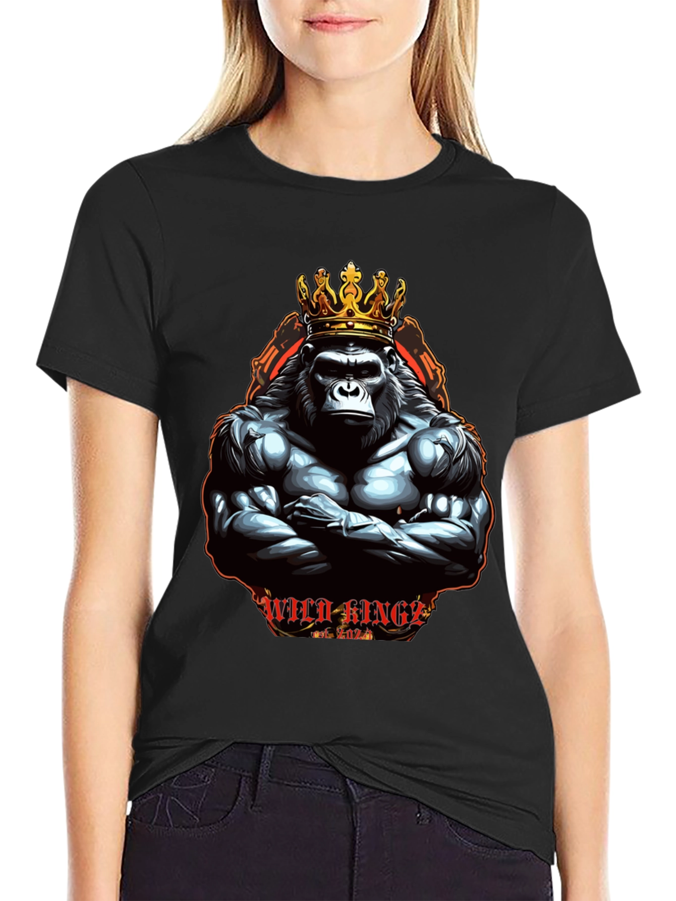 Wild Kings Gorilla Graphic Tee - Black