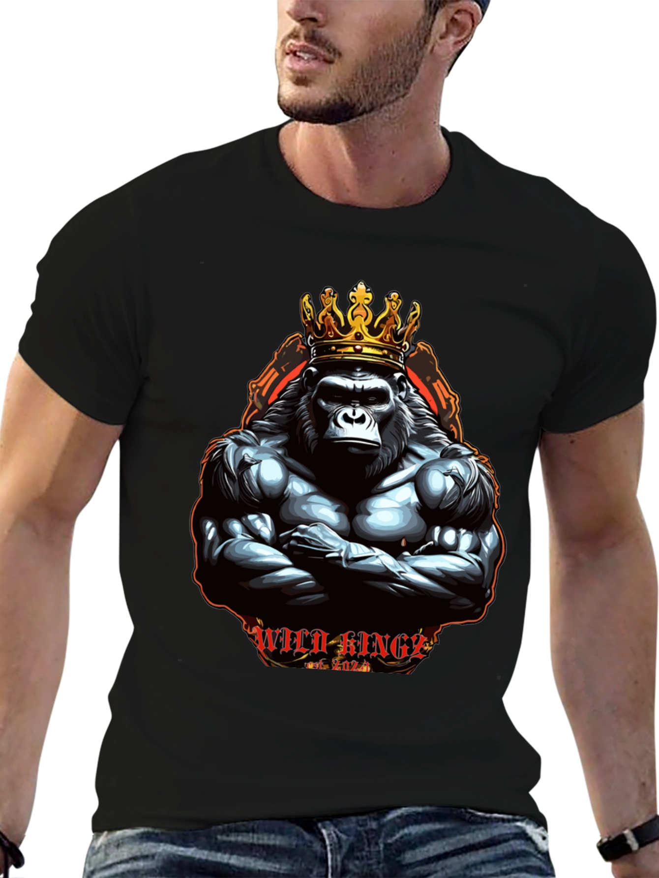 Wild Kings Gorilla Graphic Tee - Black