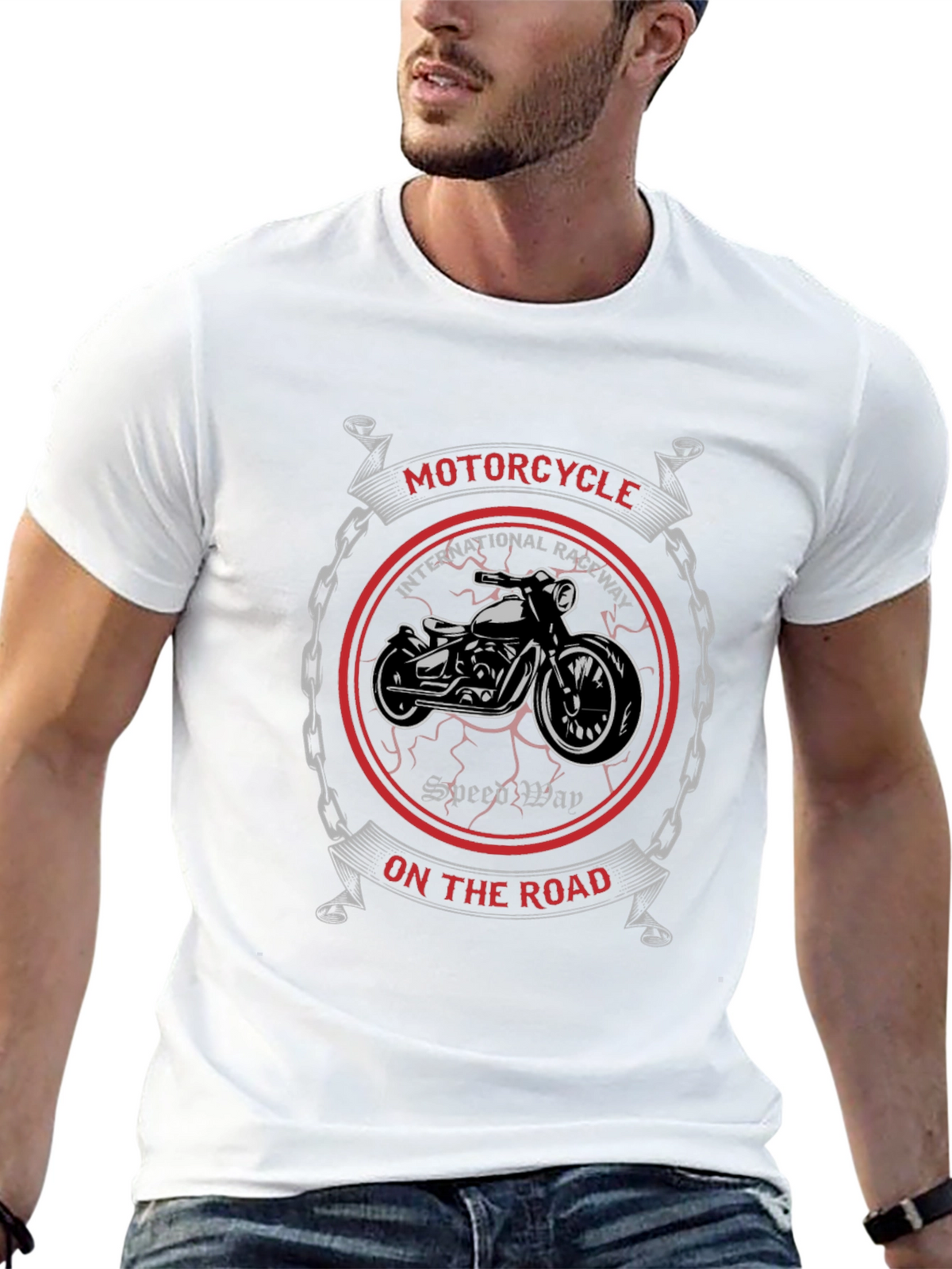 Motorcycle Graphic T-Shirt - Biker Style Tee
