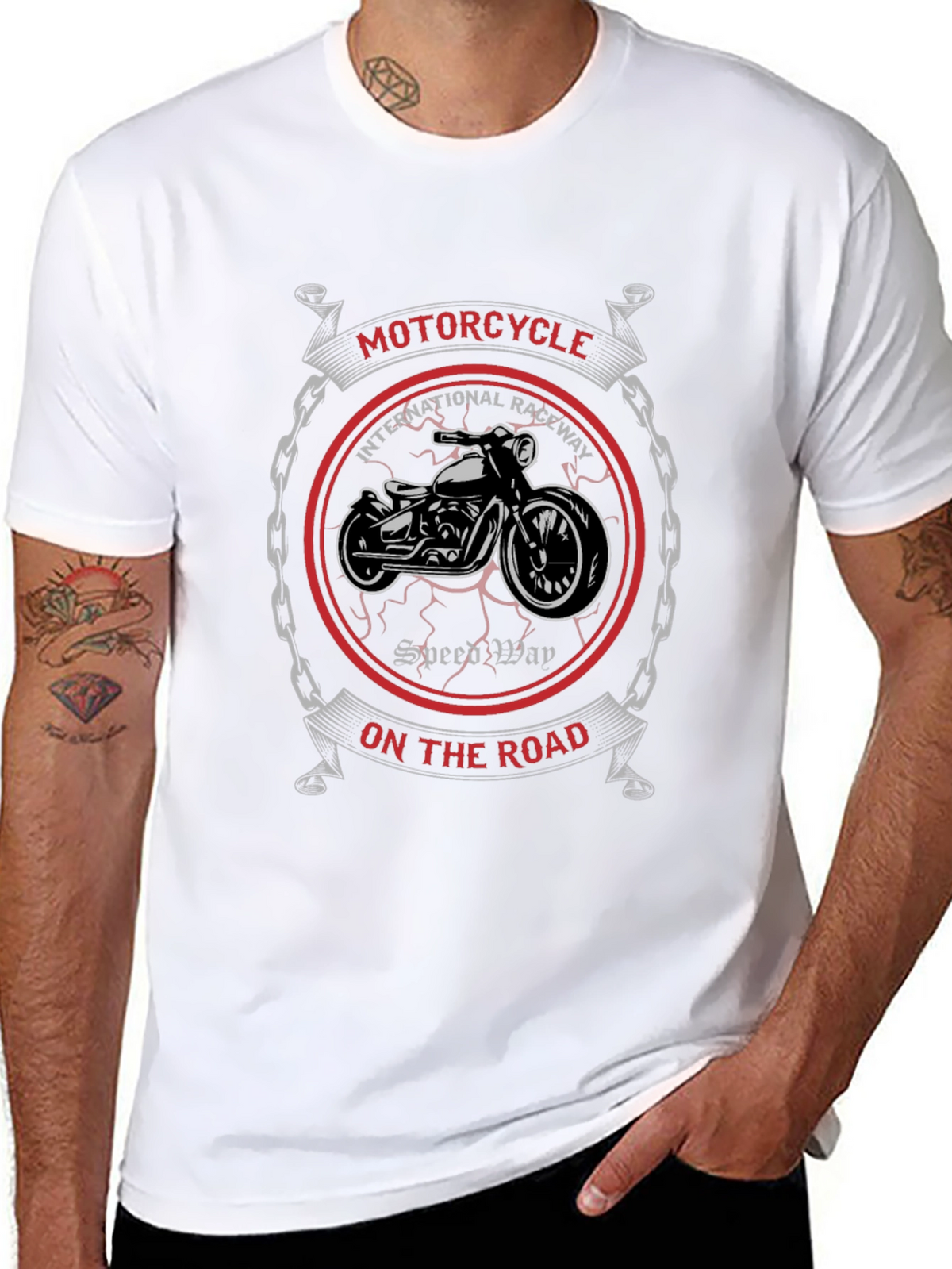 Motorcycle Graphic T-Shirt - Biker Style Tee