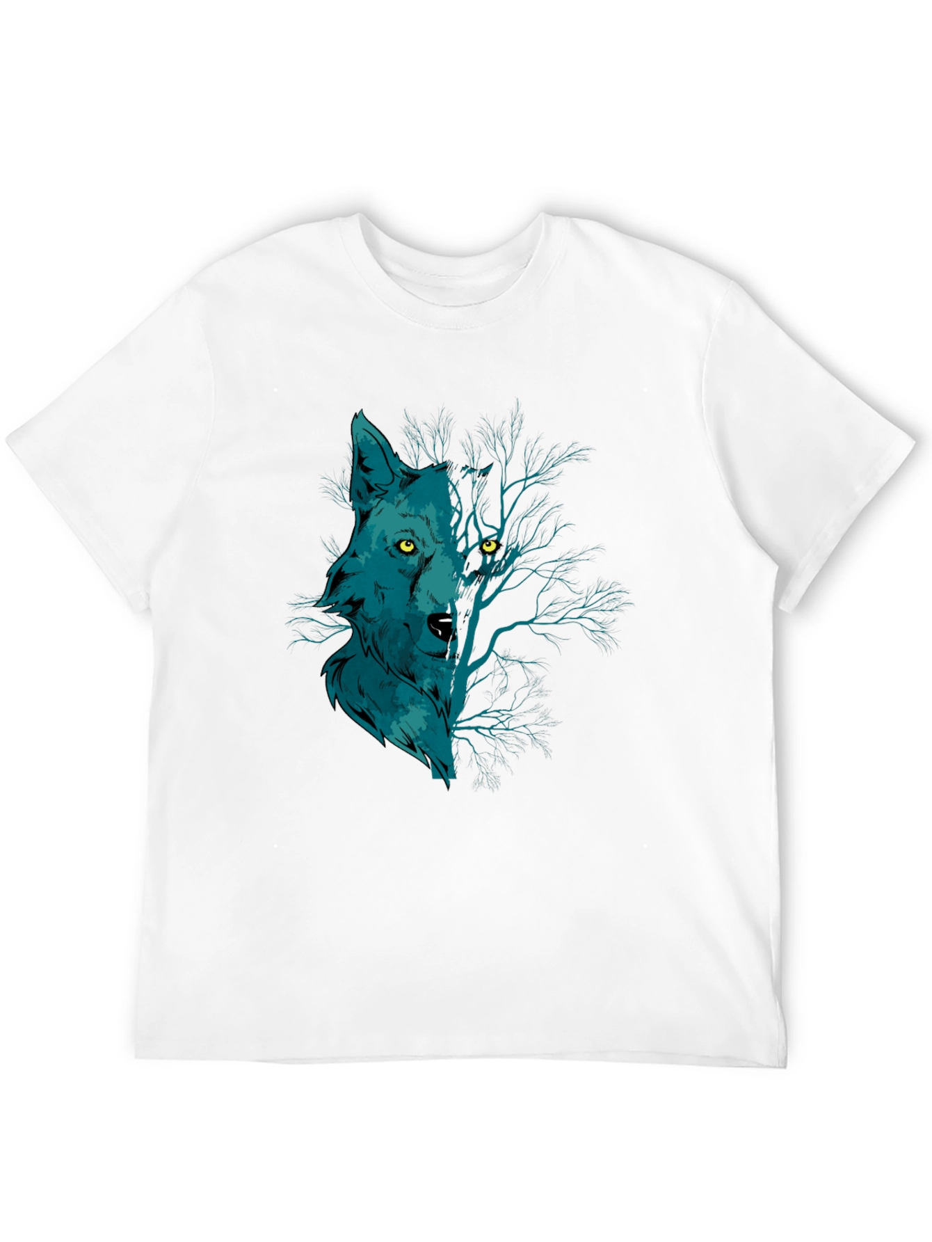 Wolf and Woods Graphic Tee - Black Cotton T-Shirt
