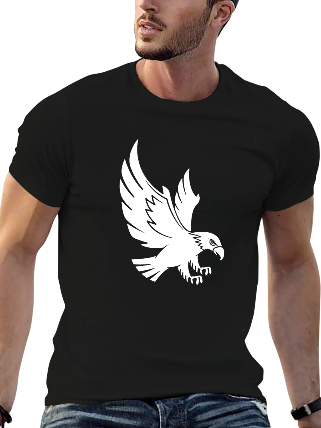 Black Eagle Graphic Tee - Mens Fashion