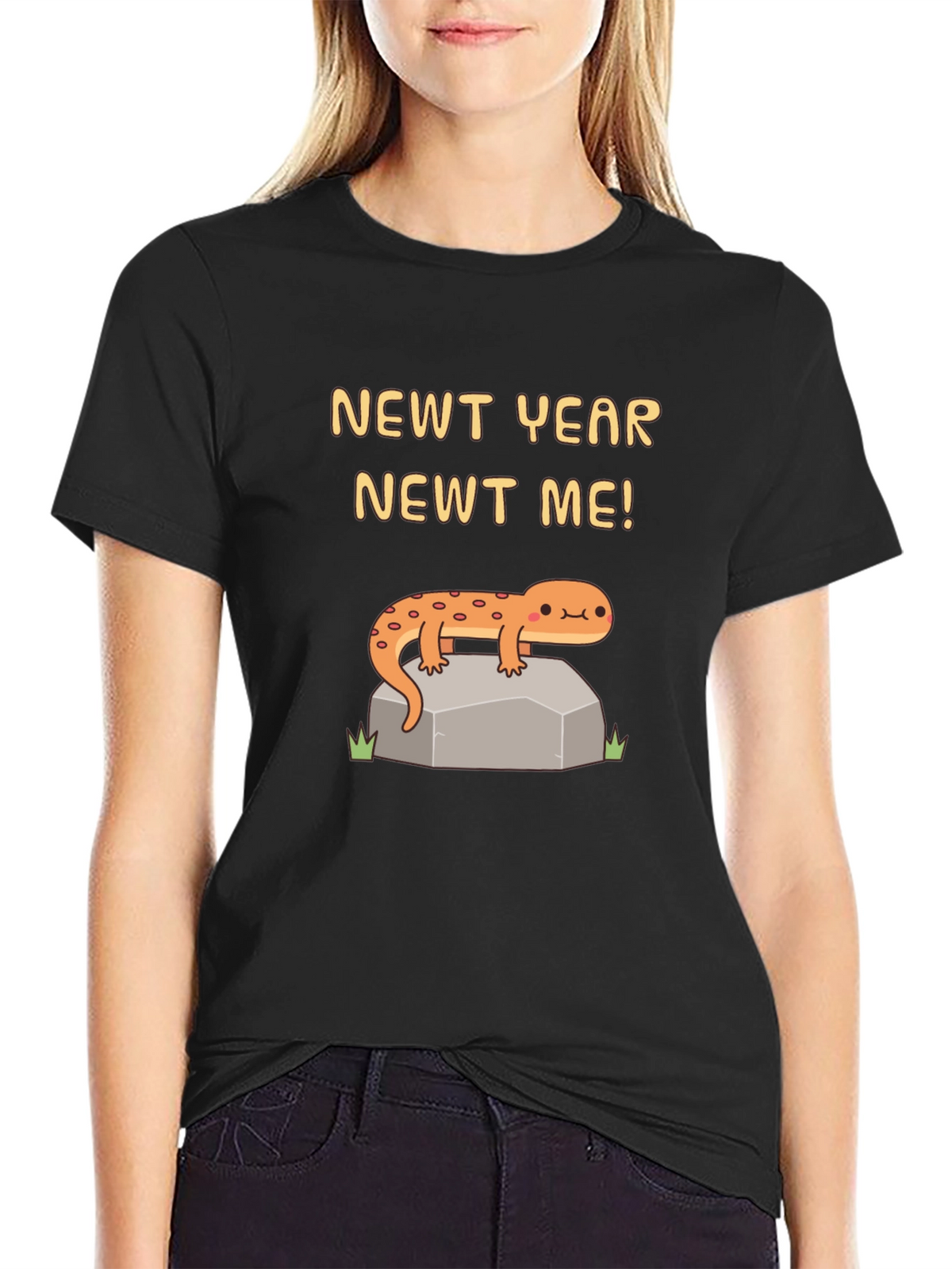 Newt Year Newt Me Black T-Shirt